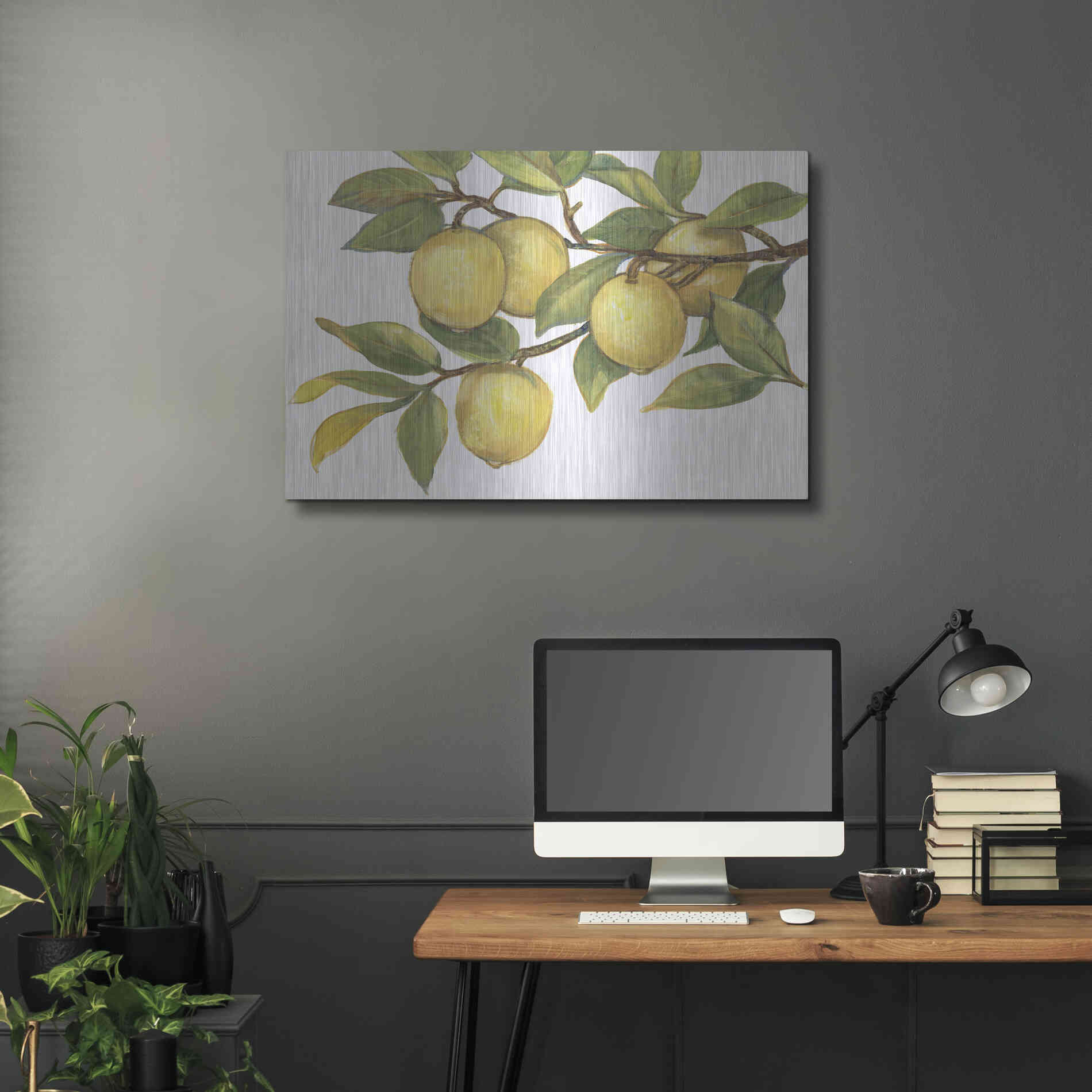 Luxe Metal Art 'Ripe for Picking I' by Tim O'Toole, Metal Wall Art,36x24