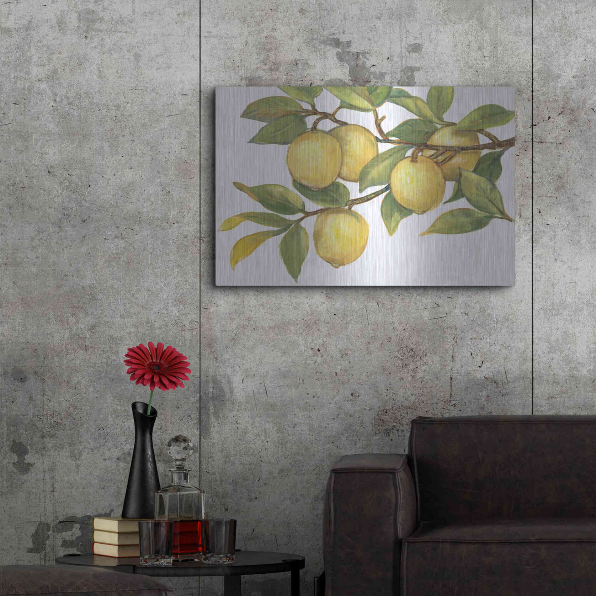 Luxe Metal Art 'Ripe for Picking I' by Tim O'Toole, Metal Wall Art,36x24
