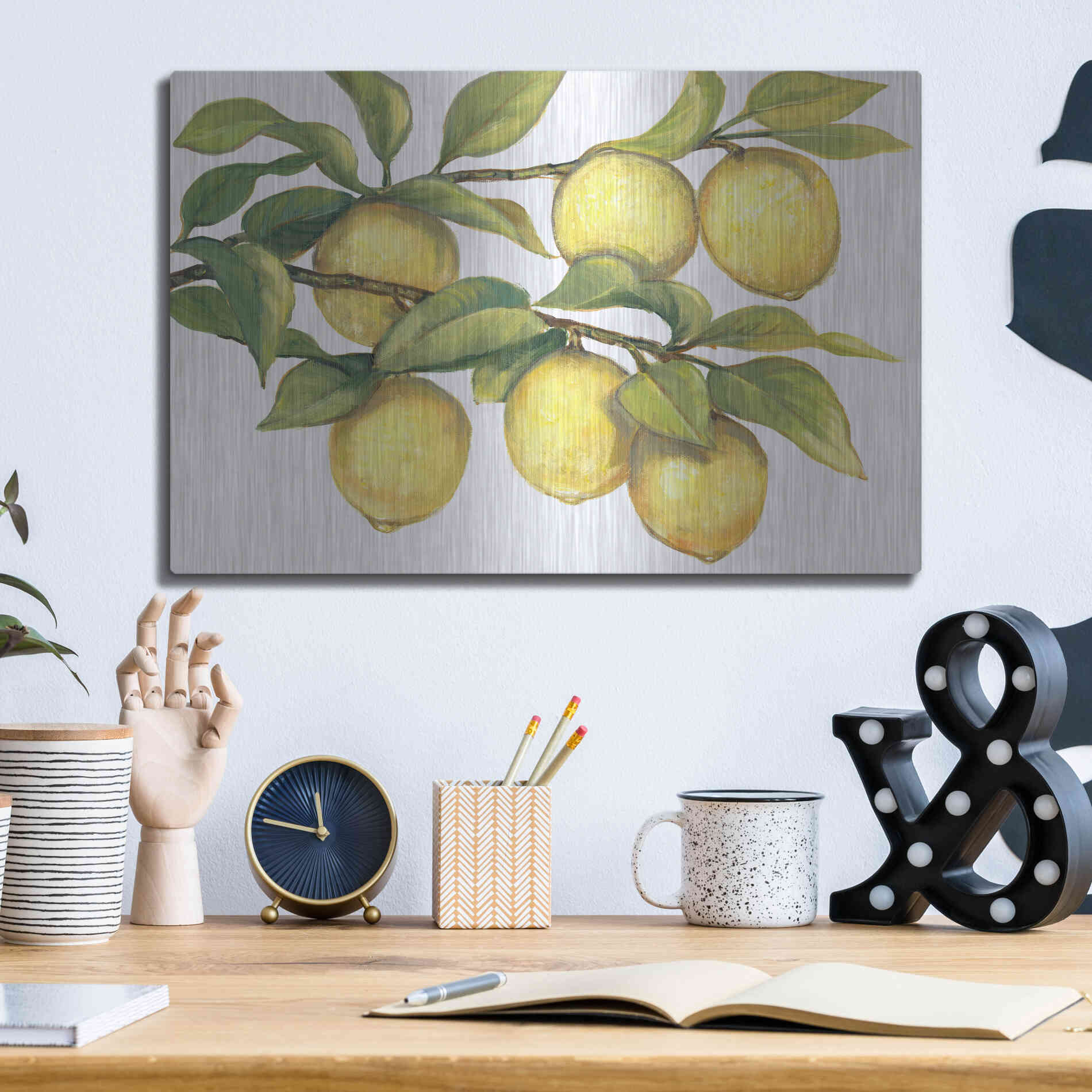 Luxe Metal Art 'Ripe for Picking II' by Tim O'Toole, Metal Wall Art,16x12