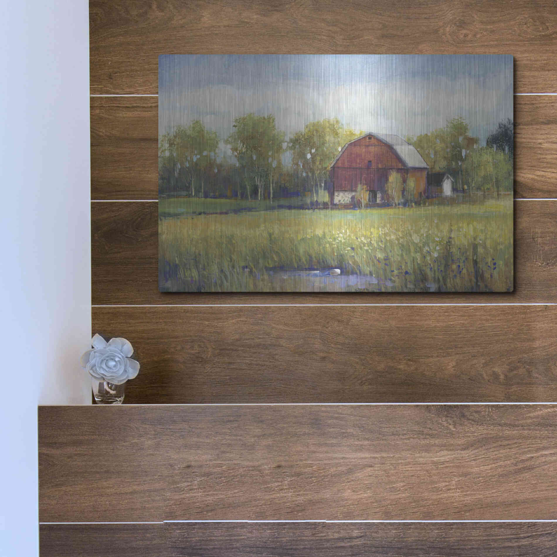 Luxe Metal Art 'Rural America I' by Tim O'Toole, Metal Wall Art,16x12