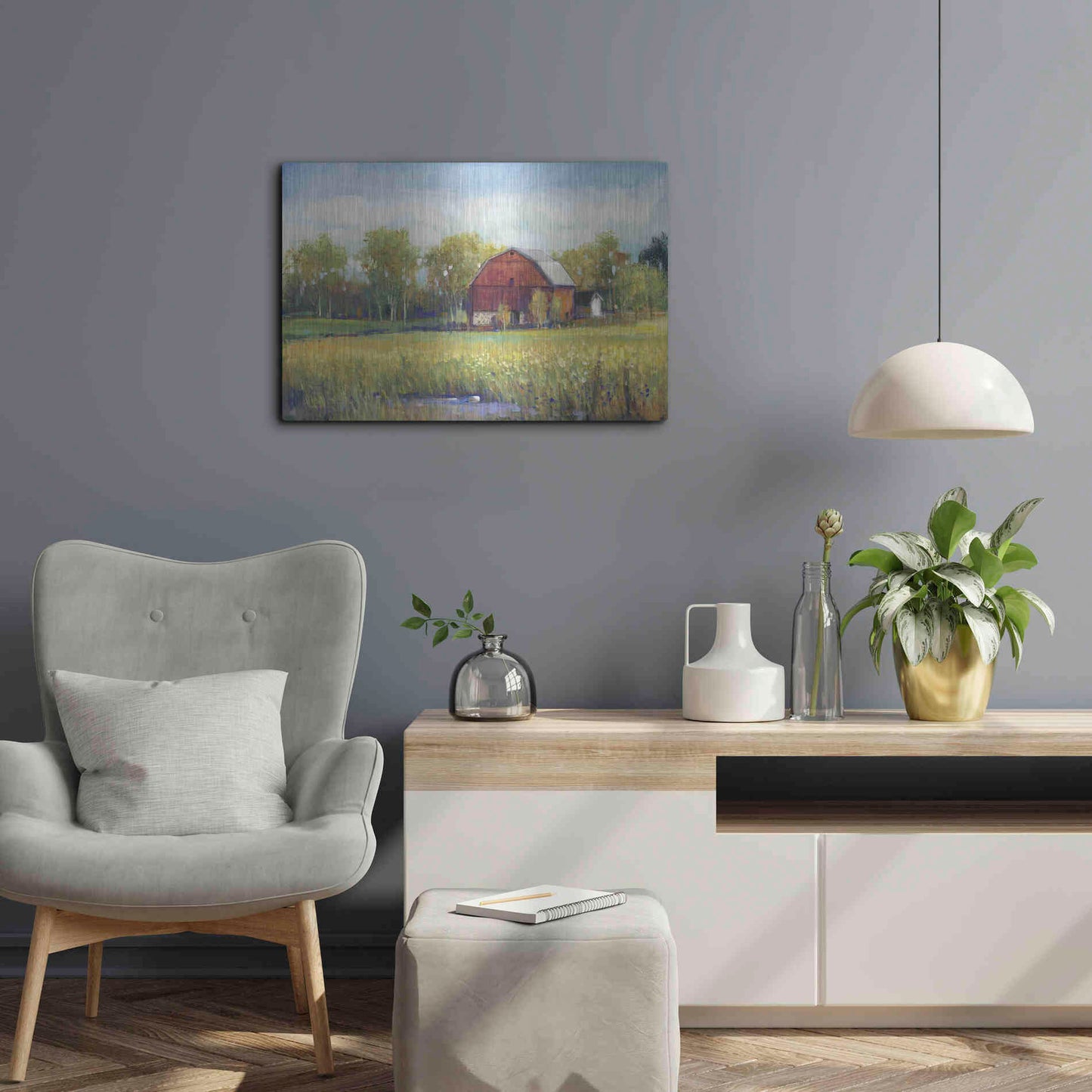 Luxe Metal Art 'Rural America I' by Tim O'Toole, Metal Wall Art,24x16