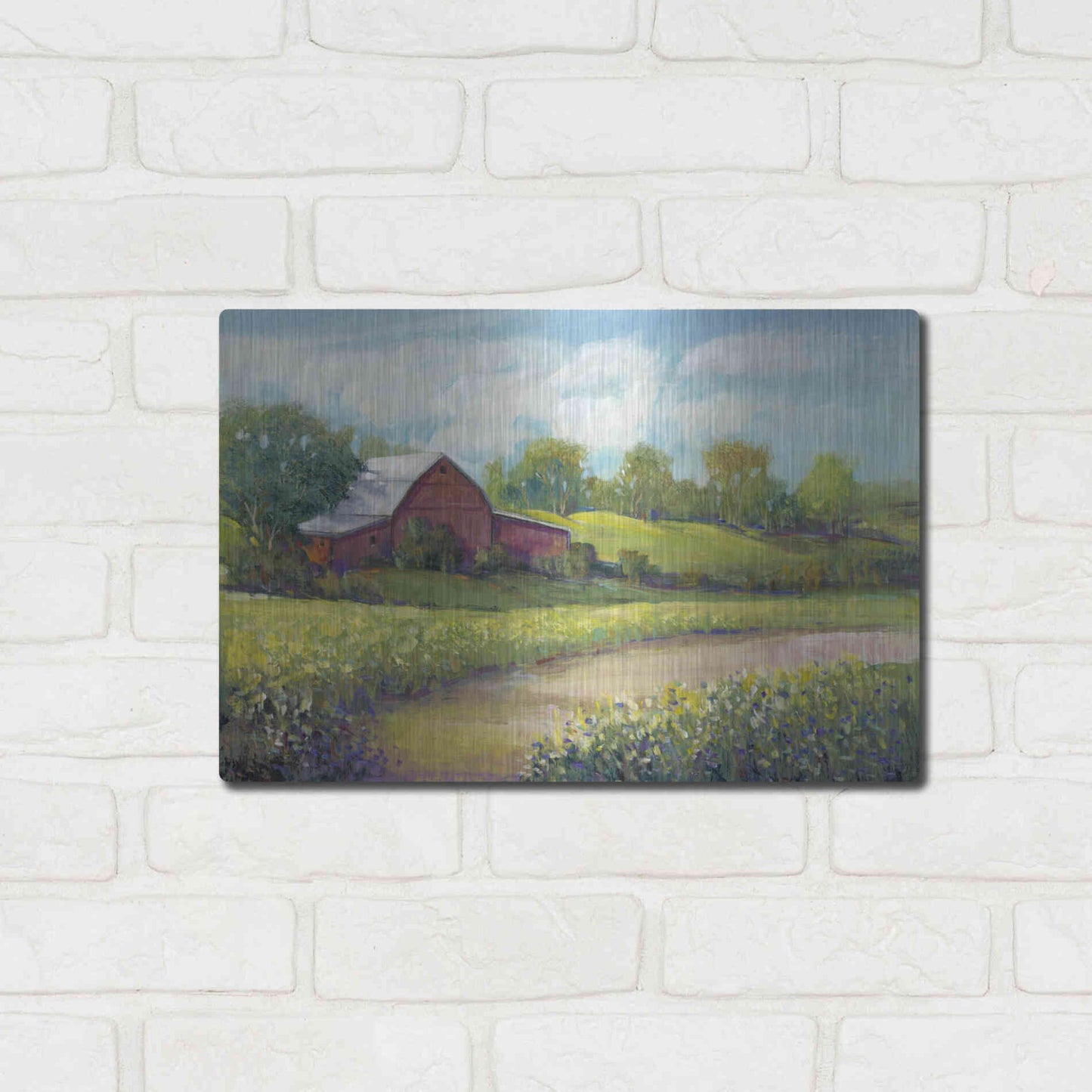 Luxe Metal Art 'Rural America II' by Tim O'Toole, Metal Wall Art,16x12