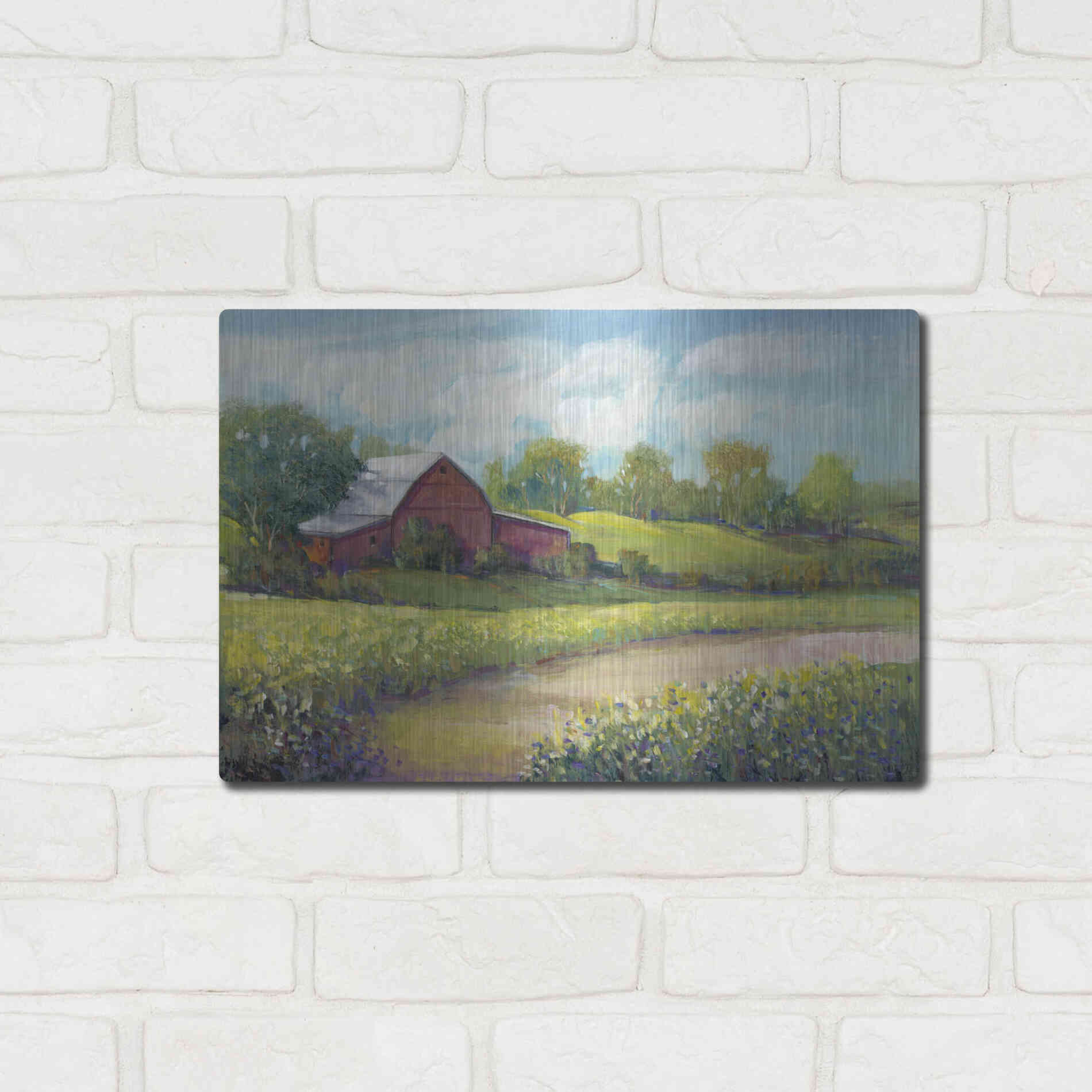 Luxe Metal Art 'Rural America II' by Tim O'Toole, Metal Wall Art,16x12