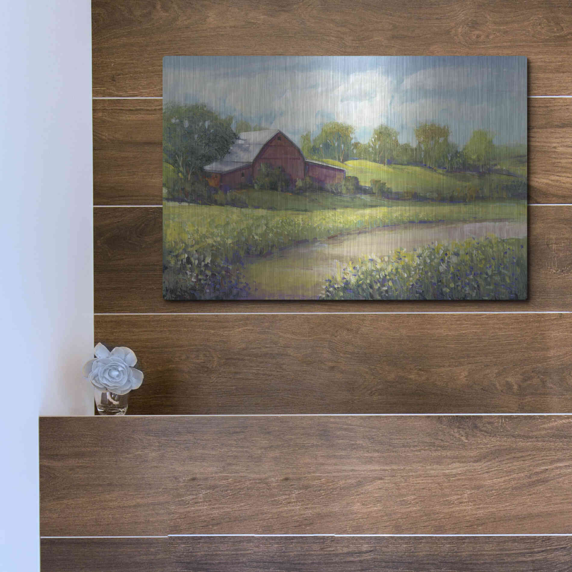 Luxe Metal Art 'Rural America II' by Tim O'Toole, Metal Wall Art,16x12