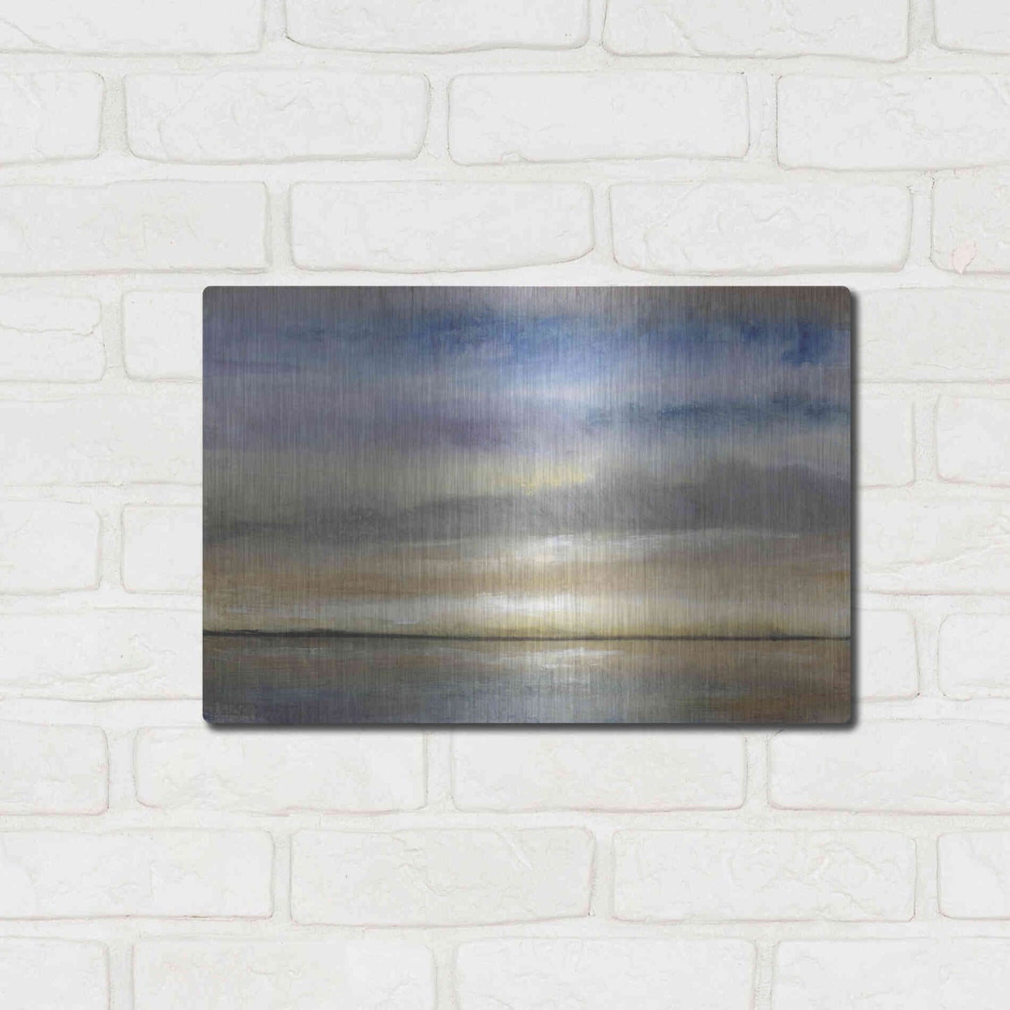 Luxe Metal Art 'Evening Calm I' by Tim O'Toole, Metal Wall Art,16x12