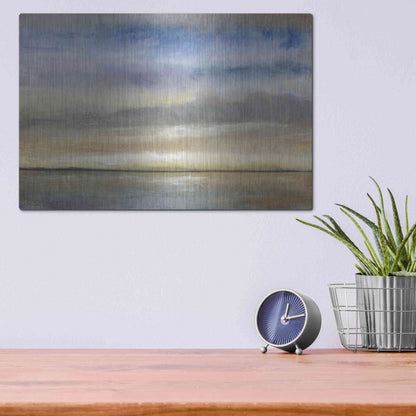 Luxe Metal Art 'Evening Calm I' by Tim O'Toole, Metal Wall Art,16x12