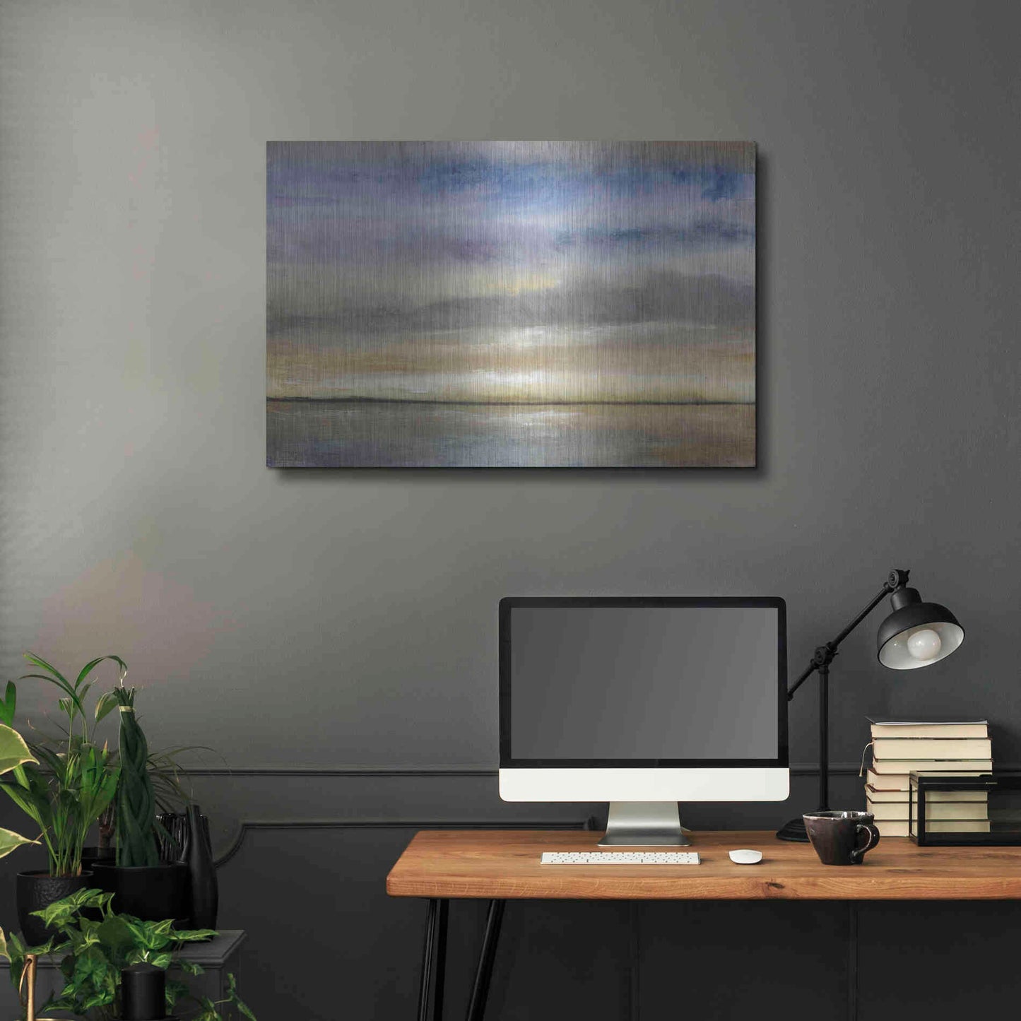 Luxe Metal Art 'Evening Calm I' by Tim O'Toole, Metal Wall Art,36x24
