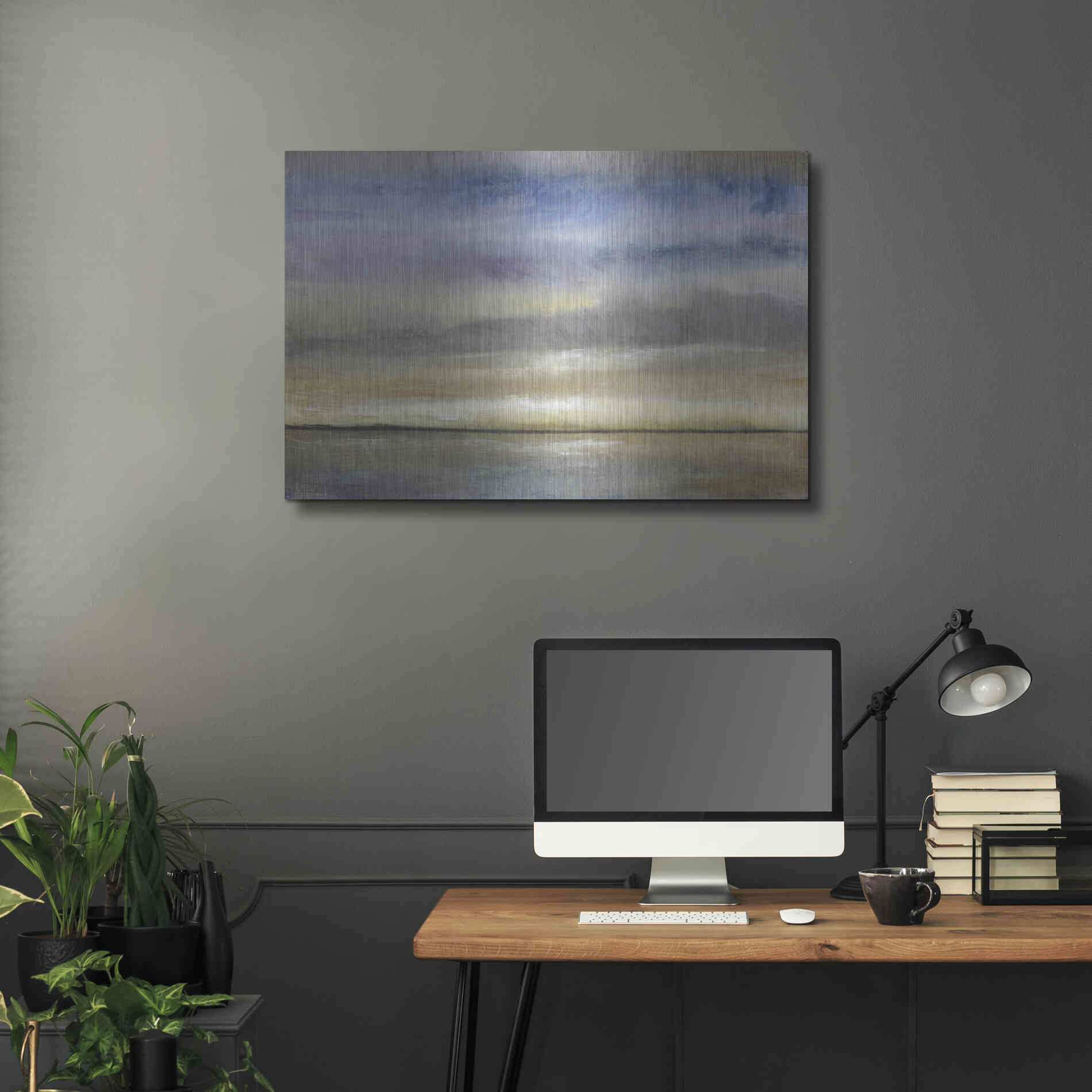 Luxe Metal Art 'Evening Calm I' by Tim O'Toole, Metal Wall Art,36x24