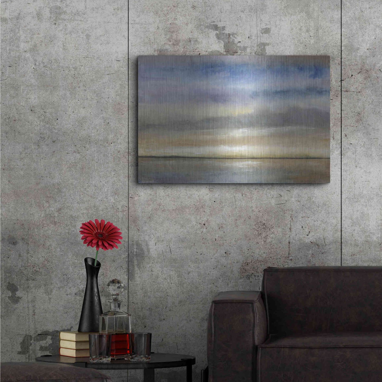 Luxe Metal Art 'Evening Calm I' by Tim O'Toole, Metal Wall Art,36x24