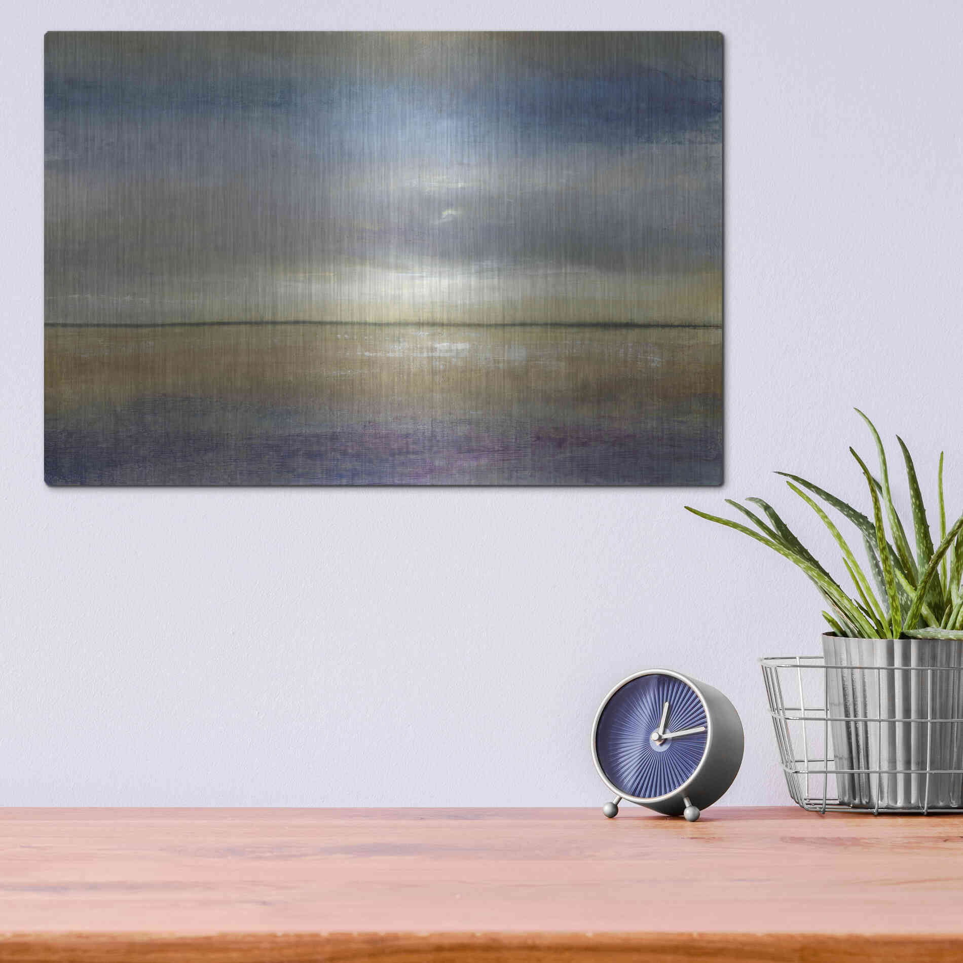 Luxe Metal Art 'Evening Calm II' by Tim O'Toole, Metal Wall Art,16x12