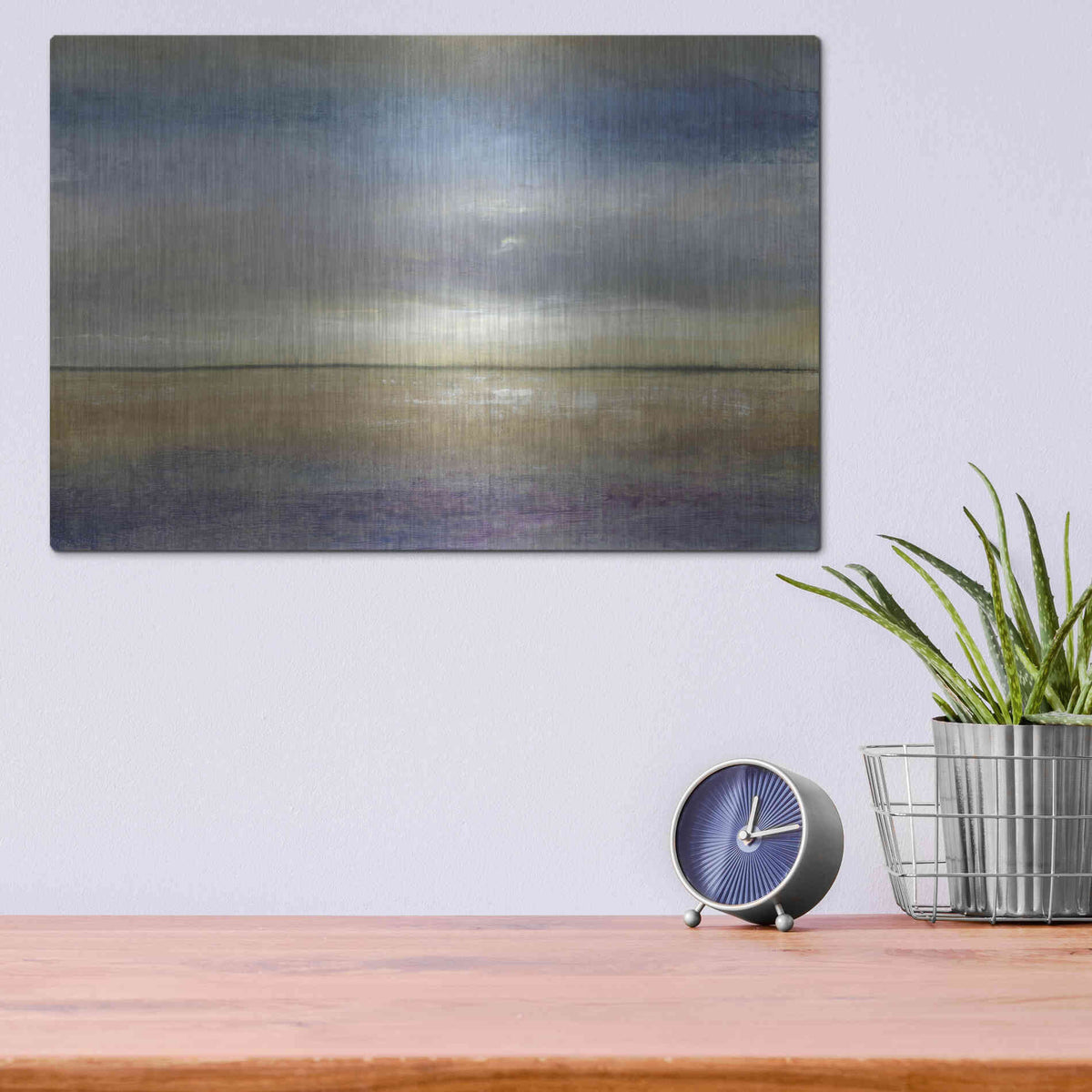 Luxe Metal Art 'Evening Calm II' by Tim O'Toole, Metal Wall Art,16x12
