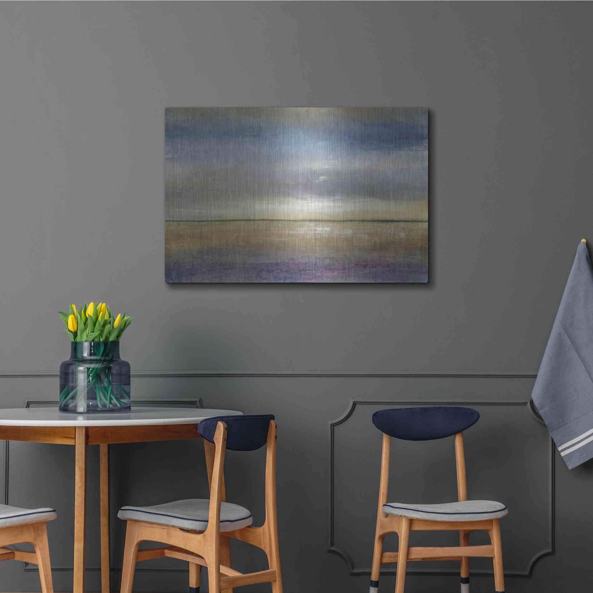 Luxe Metal Art 'Evening Calm II' by Tim O'Toole, Metal Wall Art,36x24