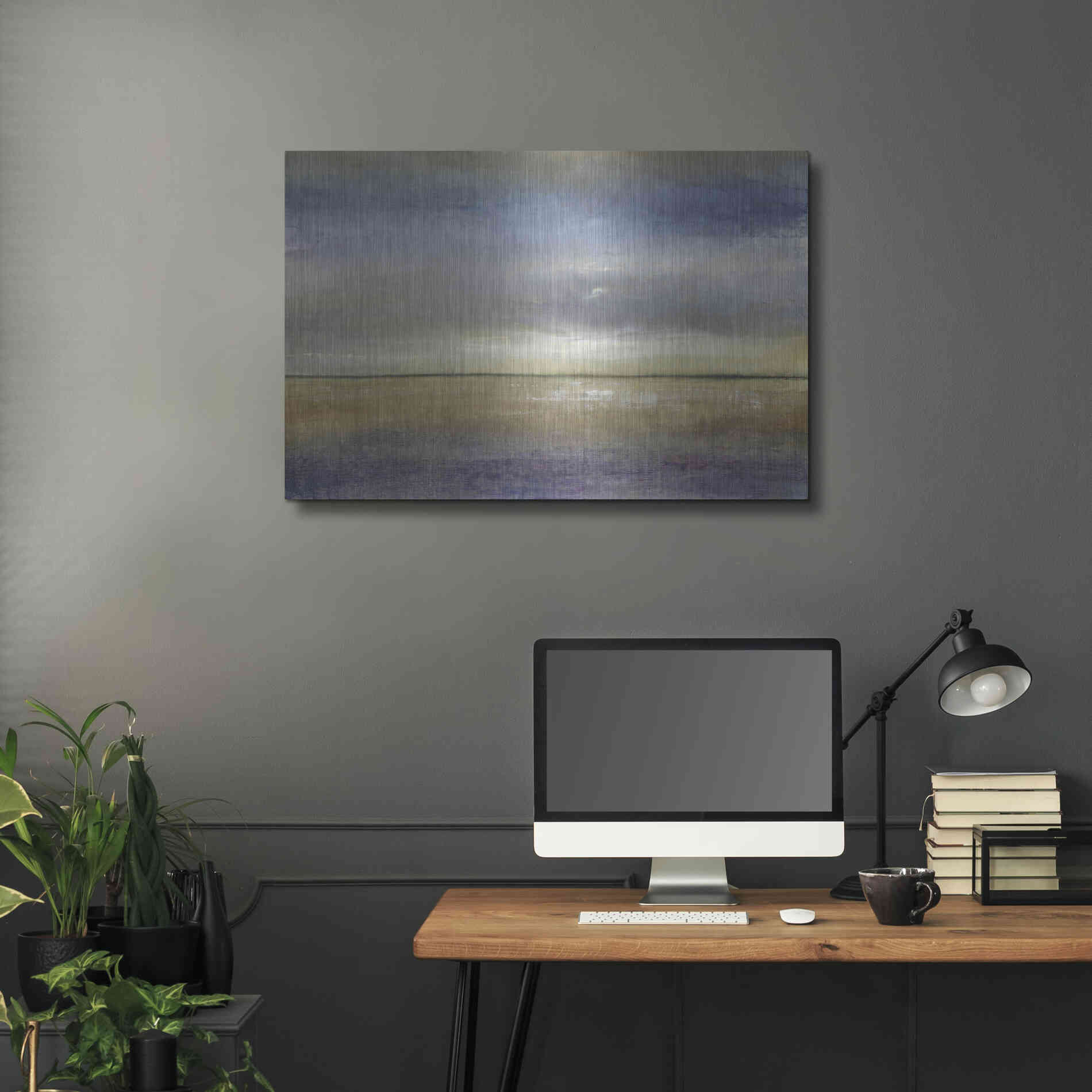 Luxe Metal Art 'Evening Calm II' by Tim O'Toole, Metal Wall Art,36x24