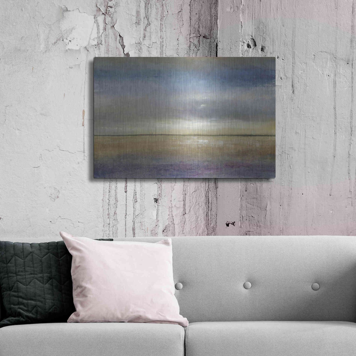 Luxe Metal Art 'Evening Calm II' by Tim O'Toole, Metal Wall Art,36x24