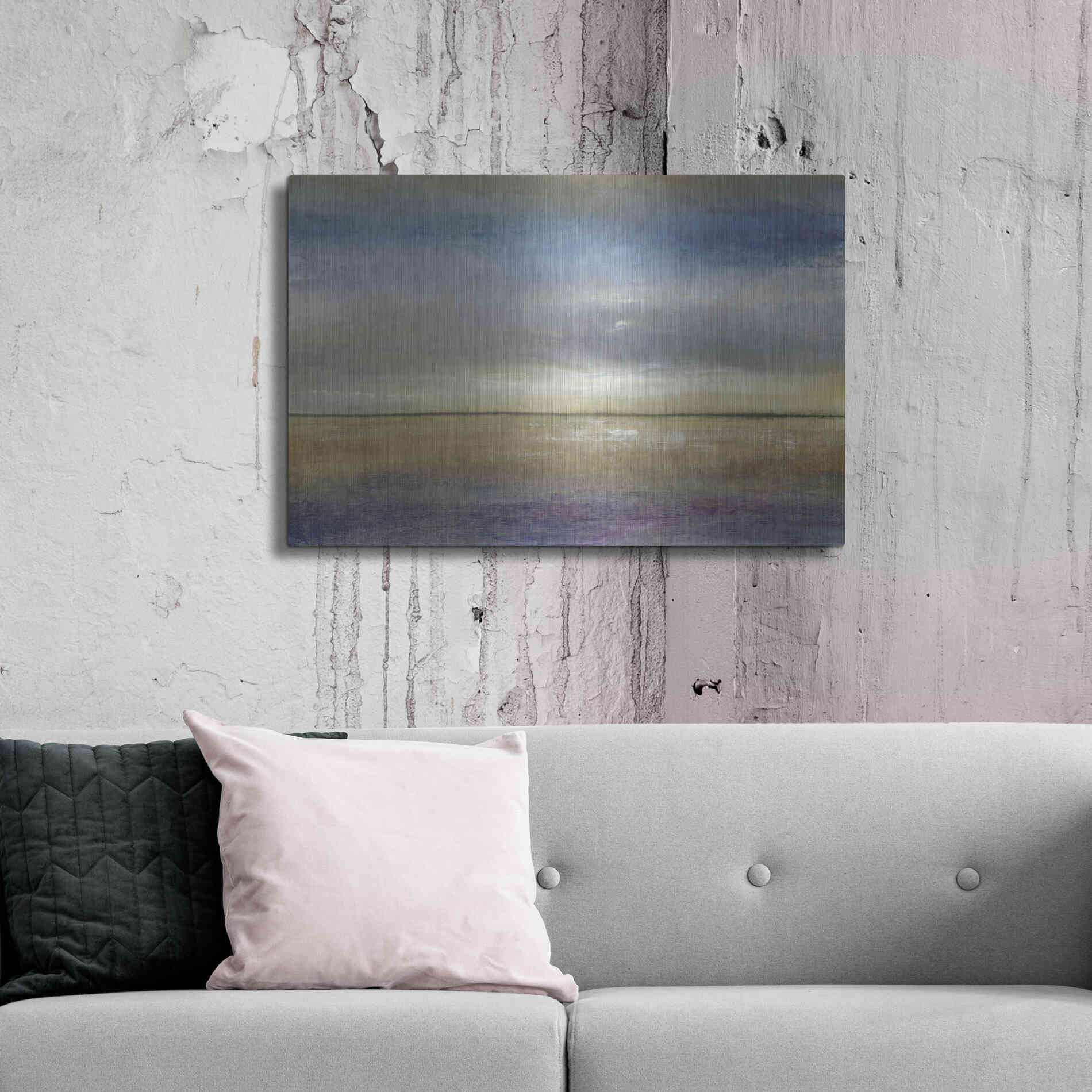 Luxe Metal Art 'Evening Calm II' by Tim O'Toole, Metal Wall Art,36x24