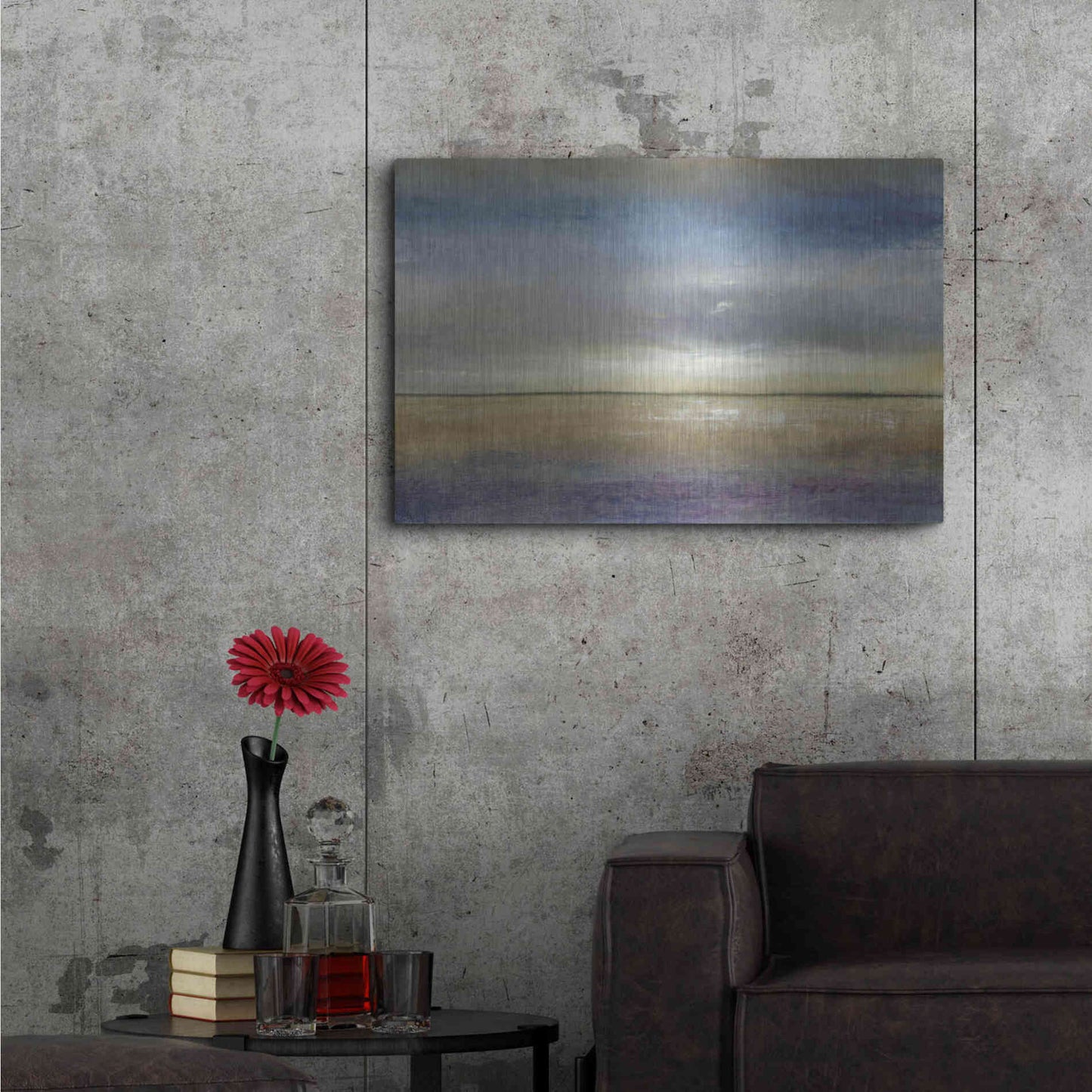 Luxe Metal Art 'Evening Calm II' by Tim O'Toole, Metal Wall Art,36x24