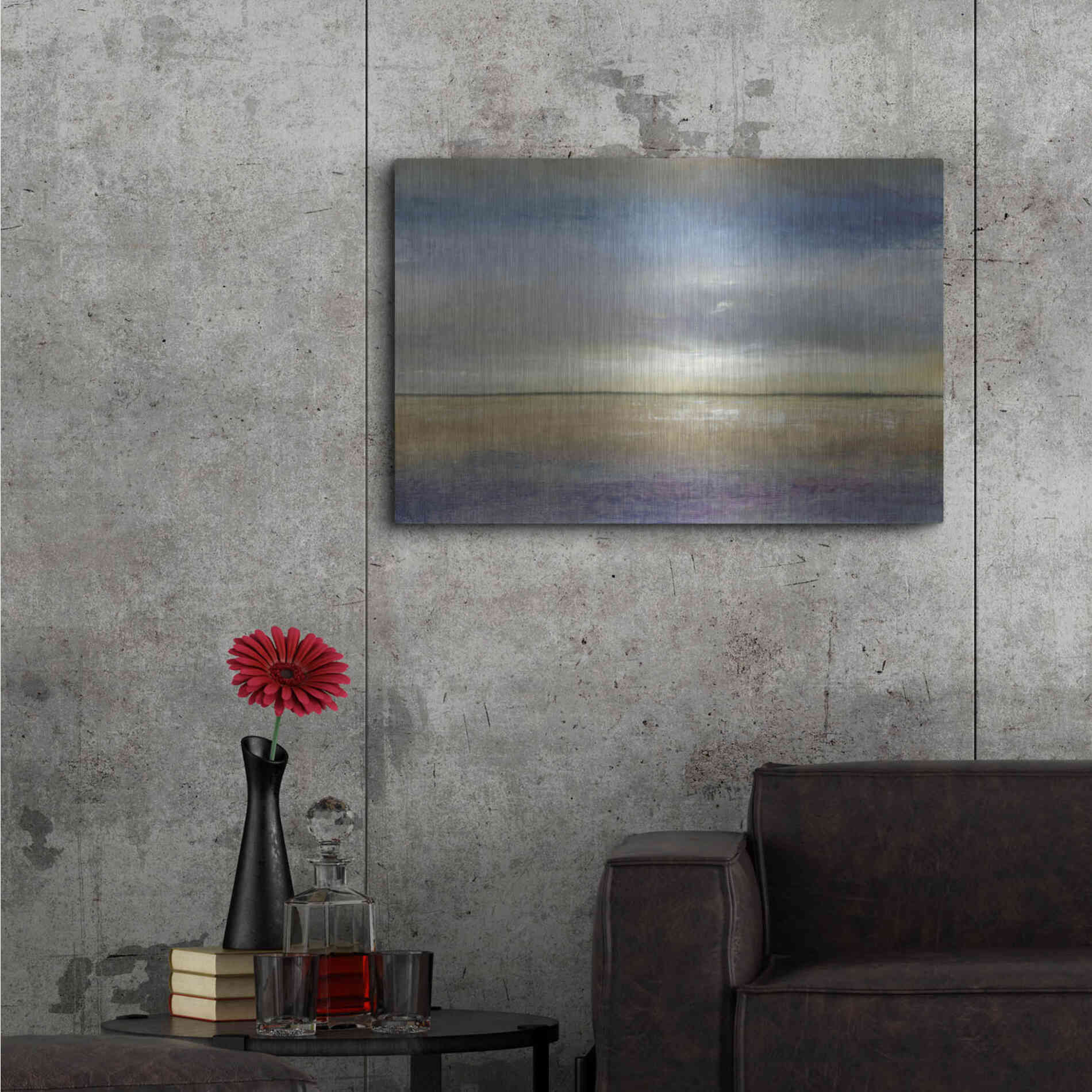 Luxe Metal Art 'Evening Calm II' by Tim O'Toole, Metal Wall Art,36x24