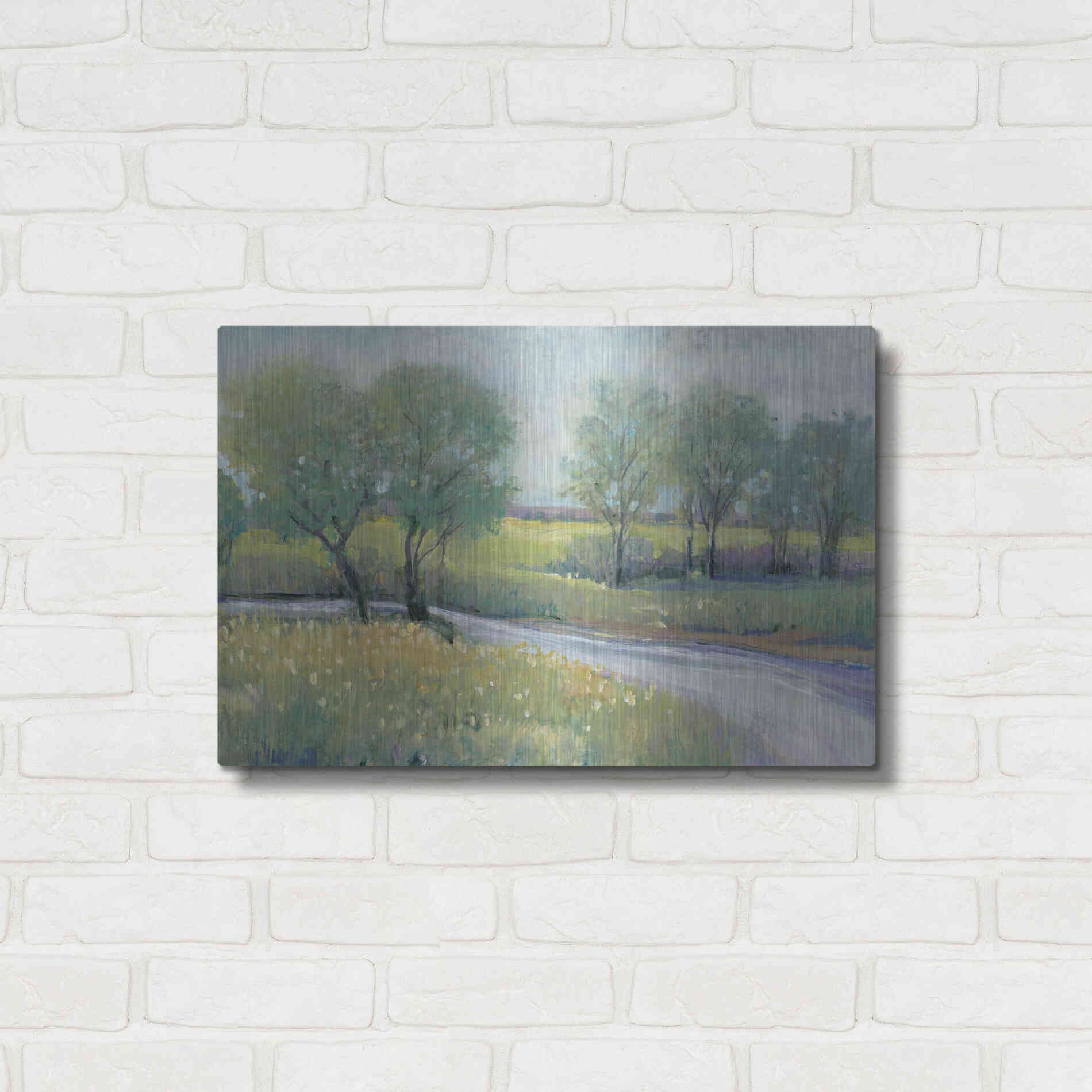 Luxe Metal Art 'Summer Stream I' by Tim O'Toole, Metal Wall Art,24x16