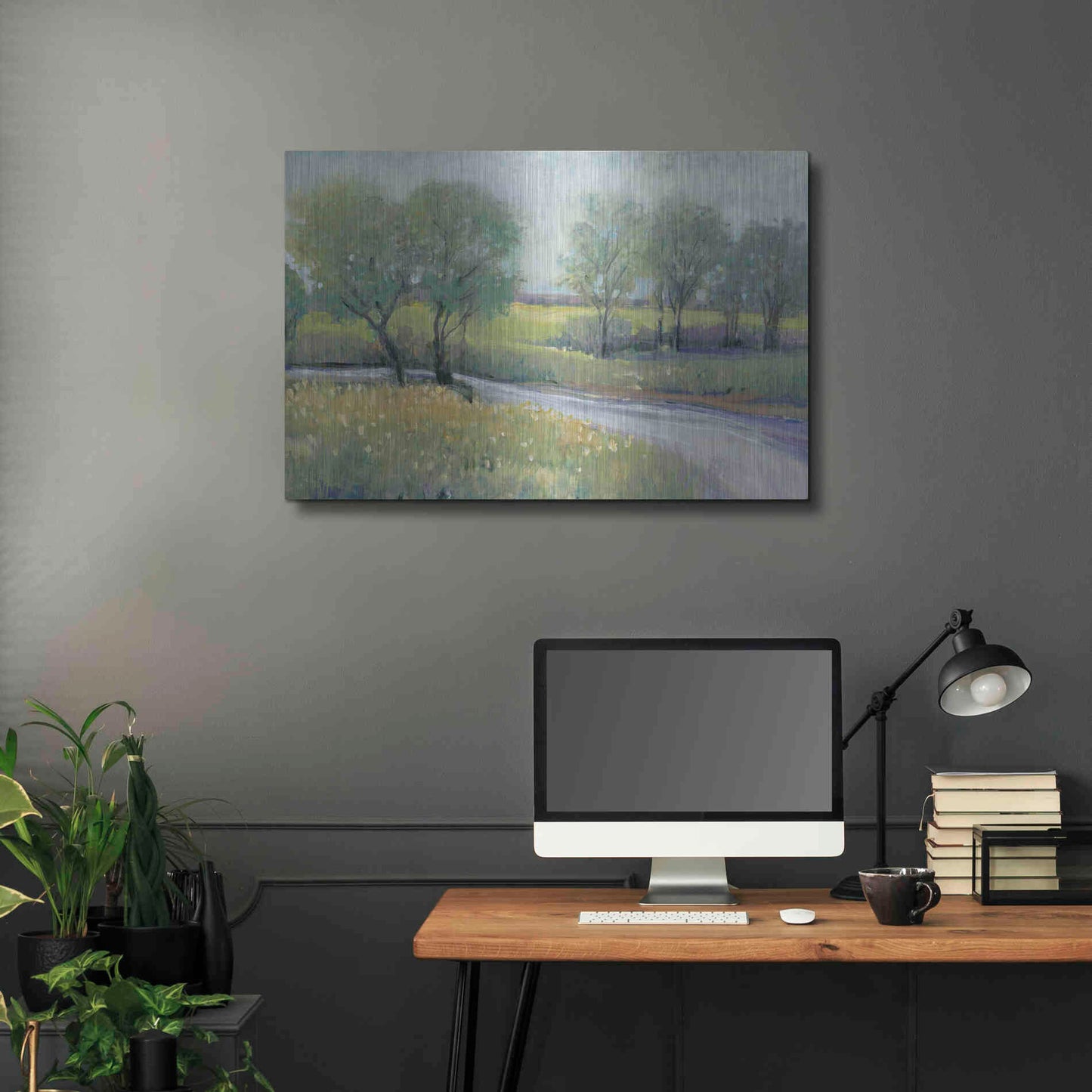 Luxe Metal Art 'Summer Stream I' by Tim O'Toole, Metal Wall Art,36x24