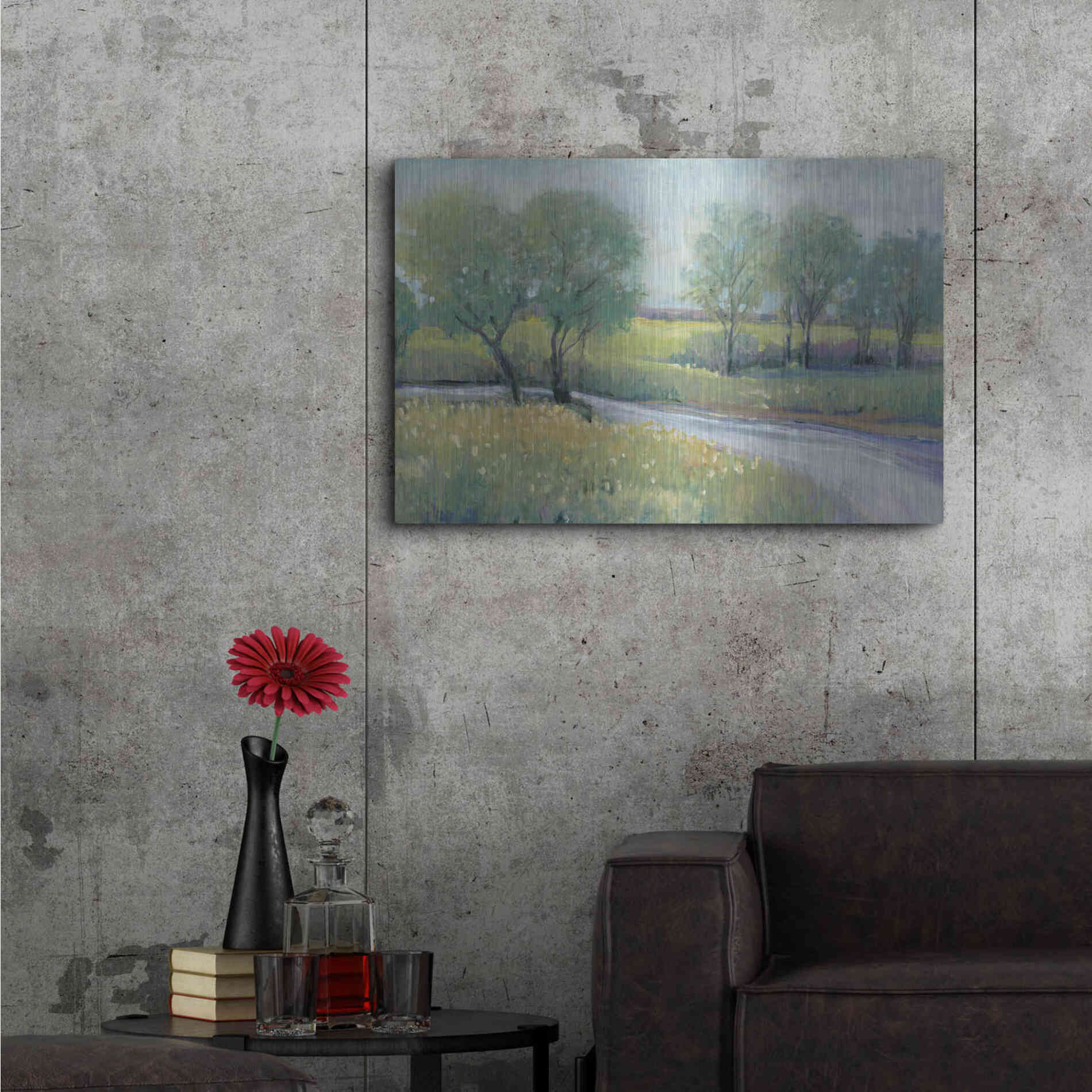 Luxe Metal Art 'Summer Stream I' by Tim O'Toole, Metal Wall Art,36x24
