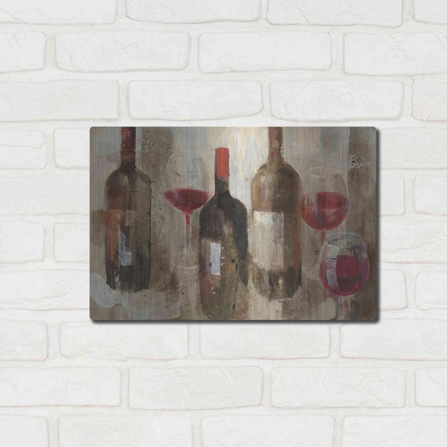 Luxe Metal Art 'Festa I v2 Neutral' by Albena Hristova, Metal Wall Art,16x12