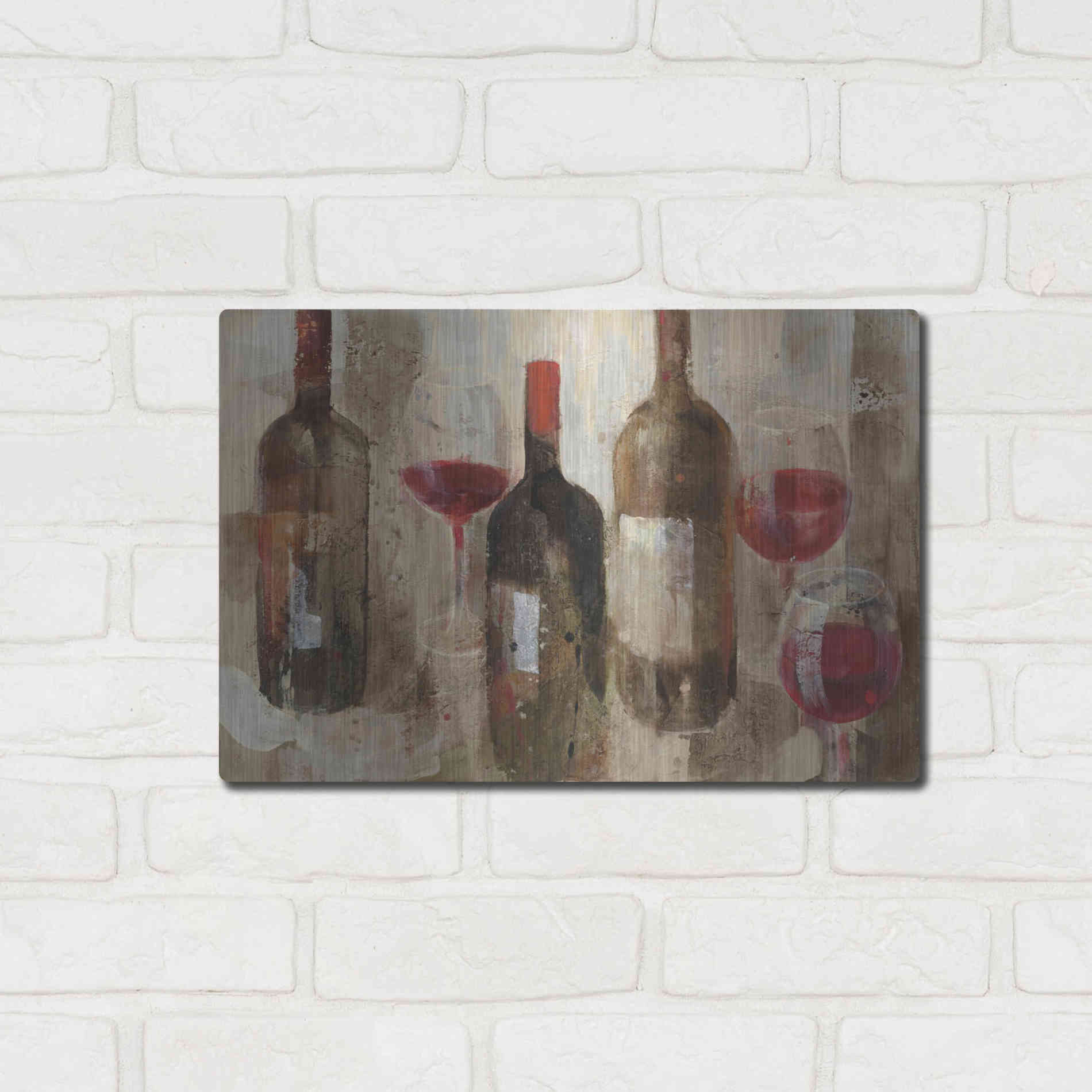 Luxe Metal Art 'Festa I v2 Neutral' by Albena Hristova, Metal Wall Art,16x12