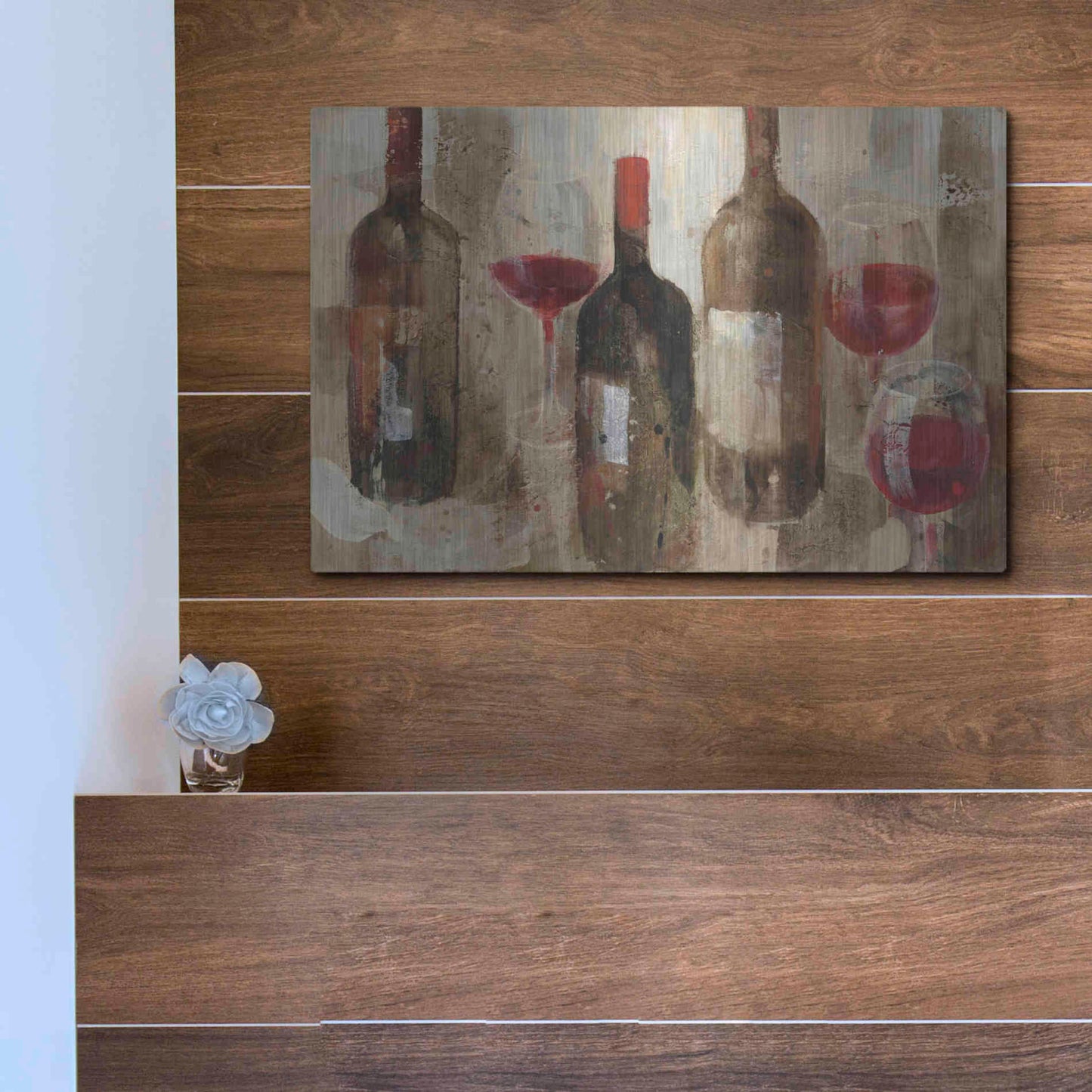 Luxe Metal Art 'Festa I v2 Neutral' by Albena Hristova, Metal Wall Art,16x12
