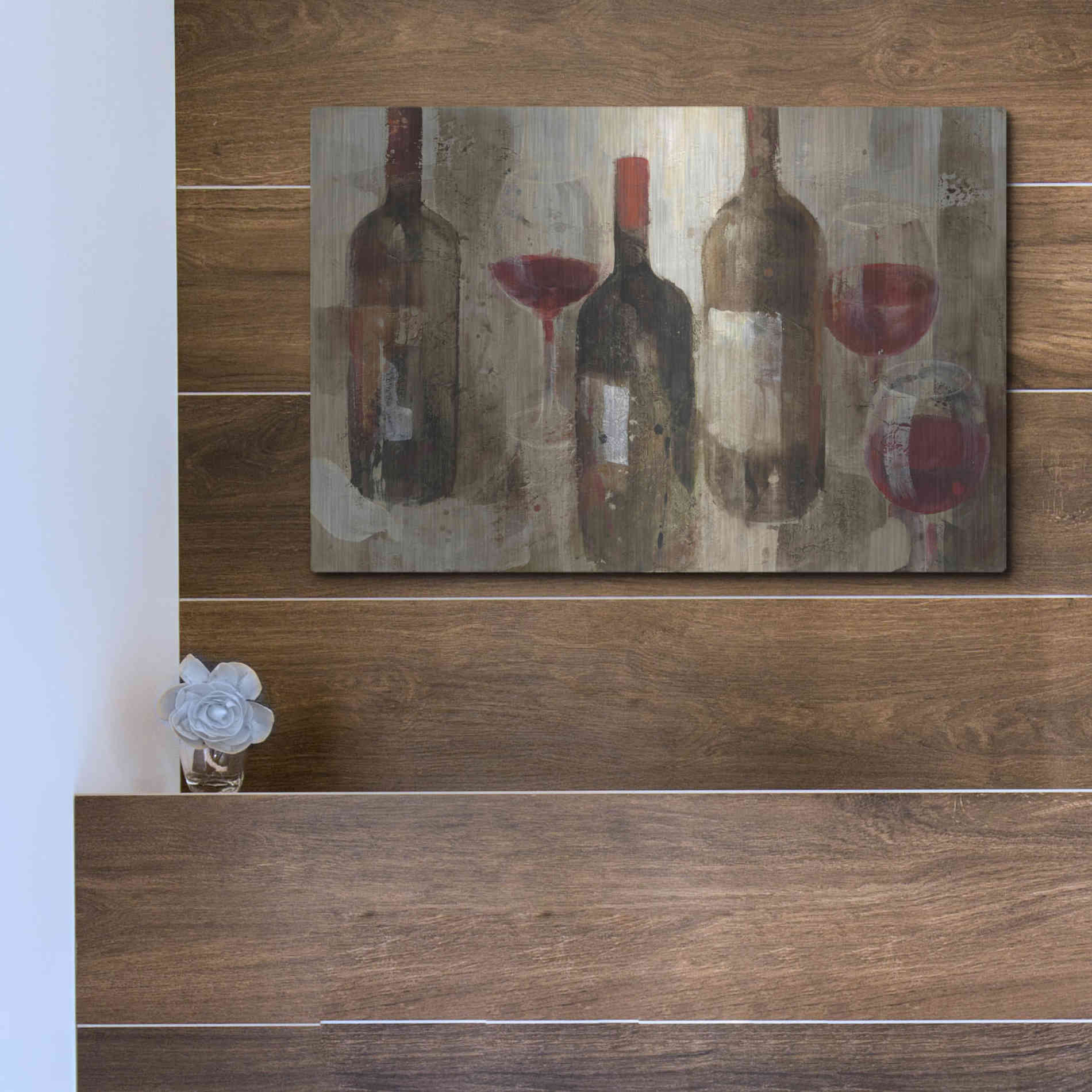 Luxe Metal Art 'Festa I v2 Neutral' by Albena Hristova, Metal Wall Art,16x12