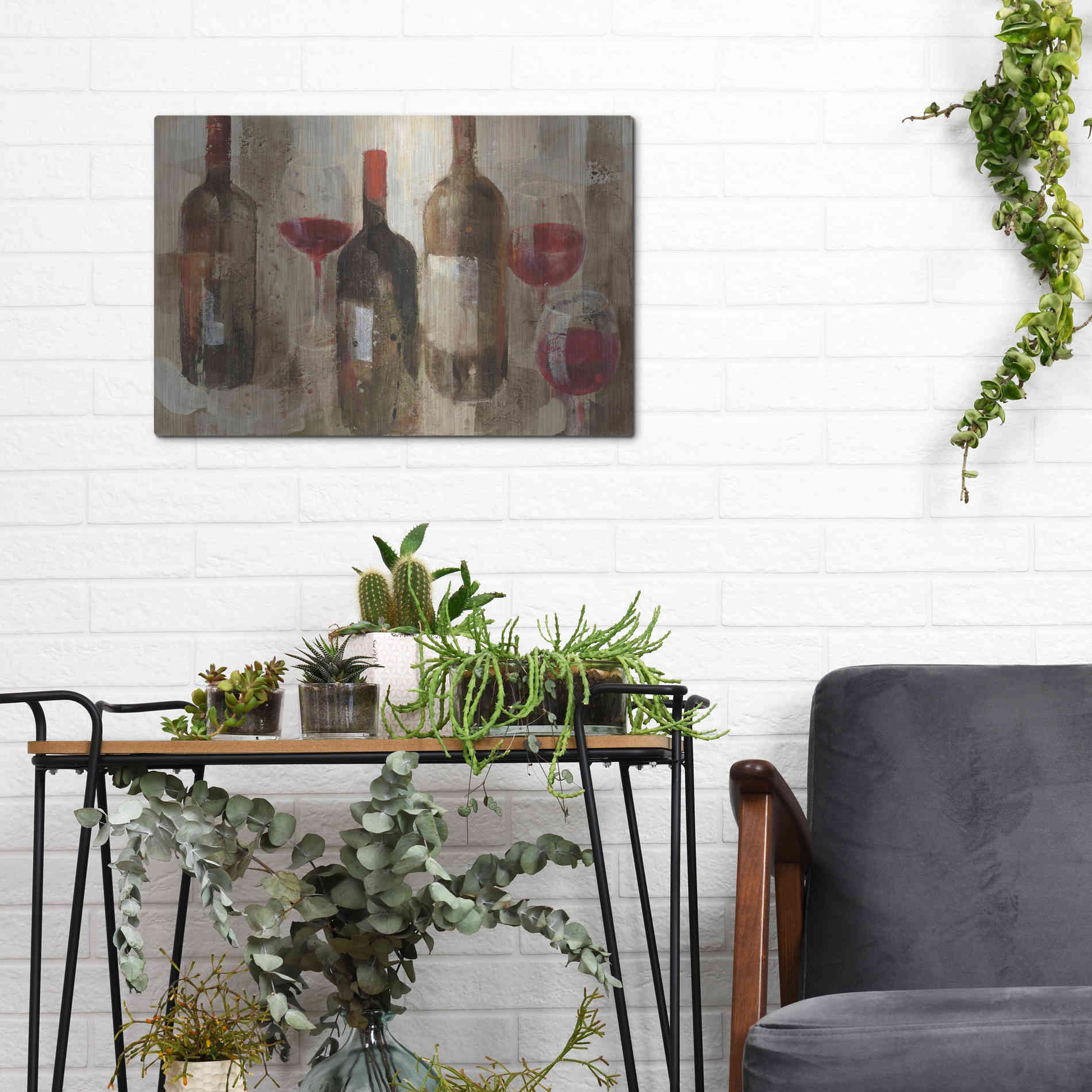 Luxe Metal Art 'Festa I v2 Neutral' by Albena Hristova, Metal Wall Art,16x12