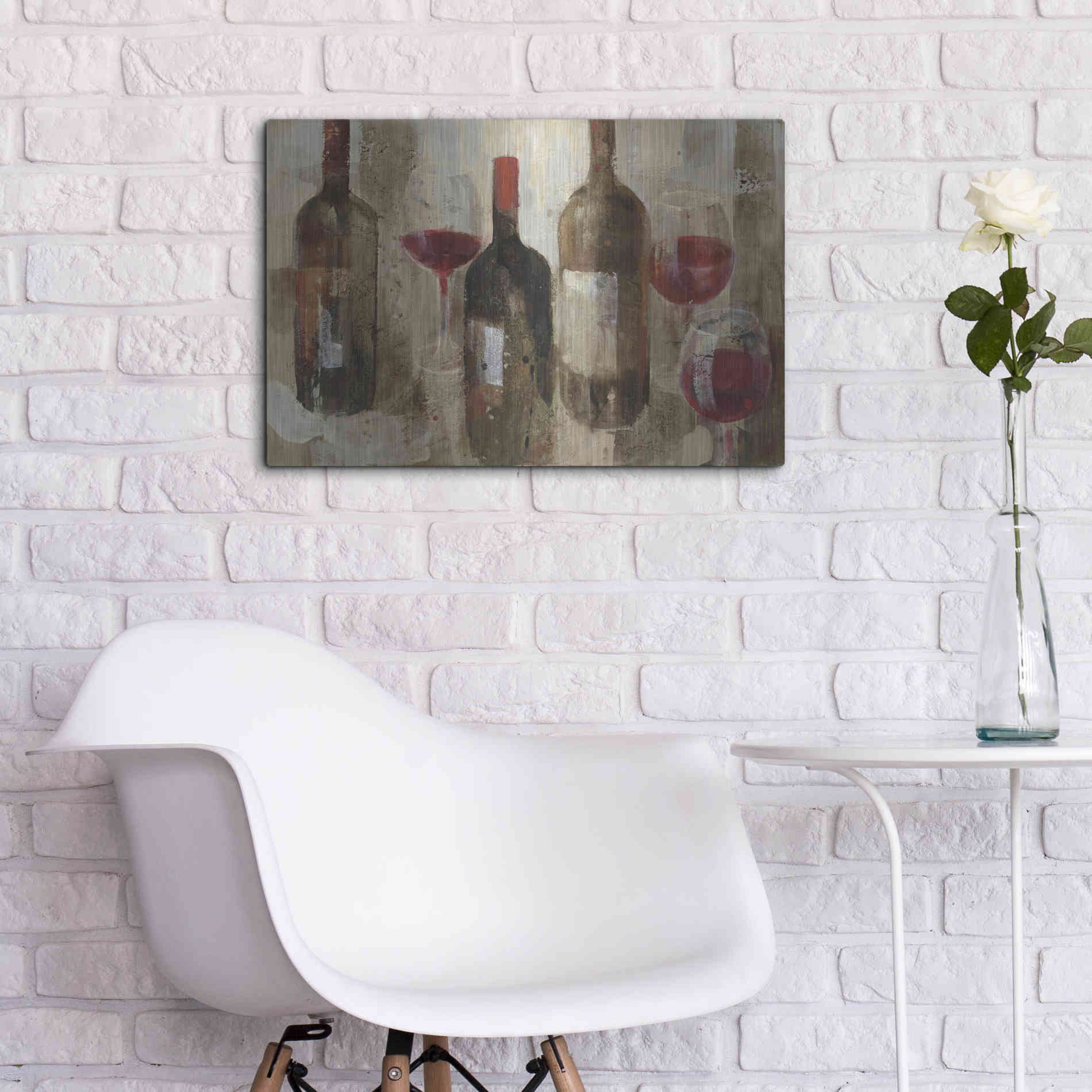Luxe Metal Art 'Festa I v2 Neutral' by Albena Hristova, Metal Wall Art,24x16