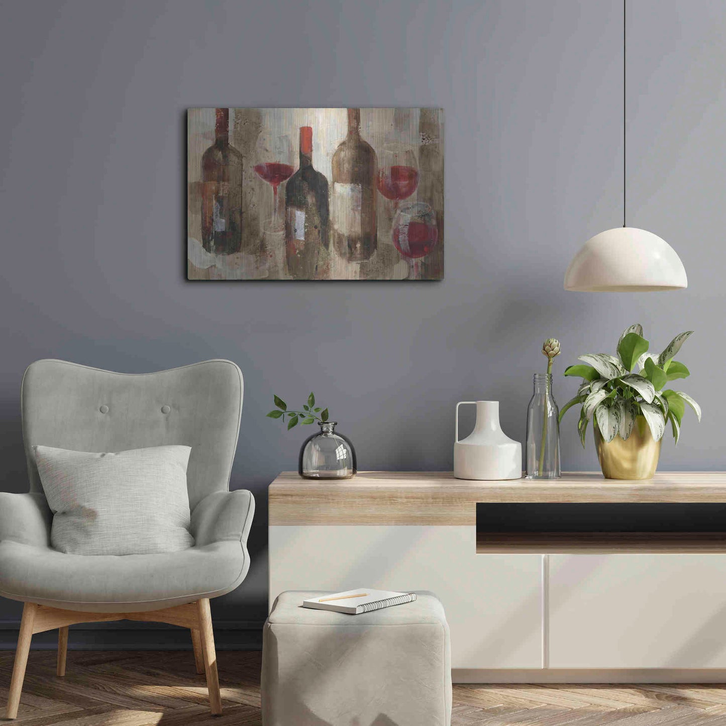 Luxe Metal Art 'Festa I v2 Neutral' by Albena Hristova, Metal Wall Art,24x16