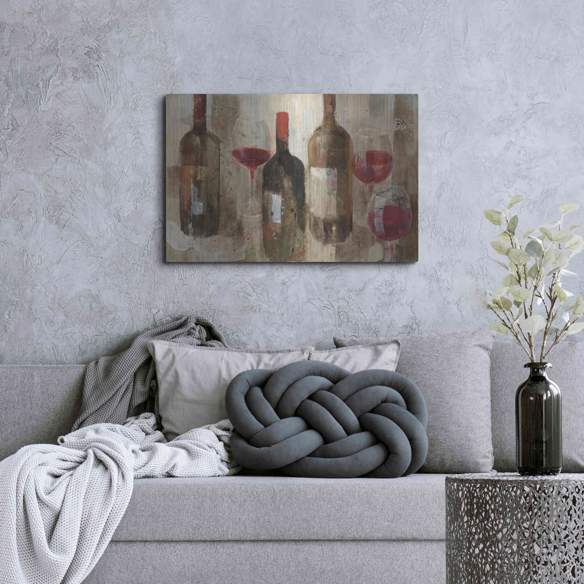 Luxe Metal Art 'Festa I v2 Neutral' by Albena Hristova, Metal Wall Art,36x24