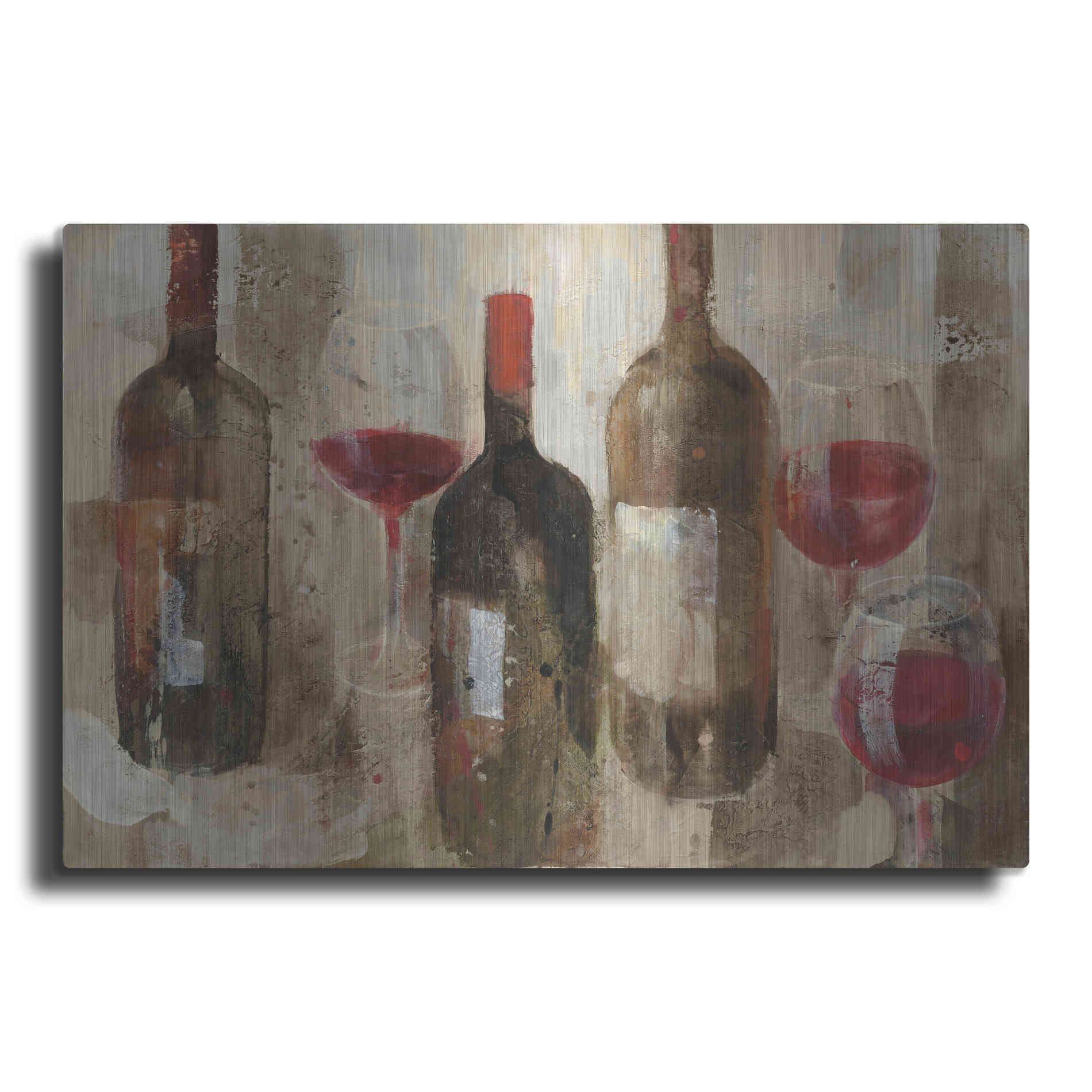 Luxe Metal Art 'Festa I v2 Neutral' by Albena Hristova, Metal Wall Art