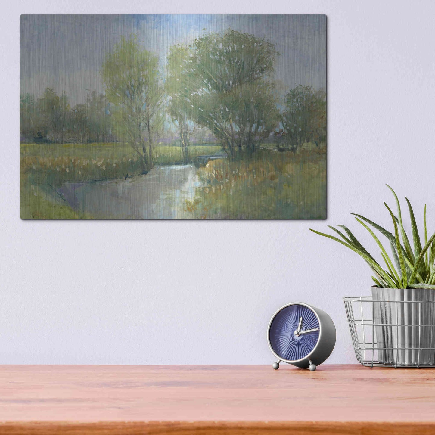 Luxe Metal Art 'Summer Stream II' by Tim O'Toole, Metal Wall Art,16x12