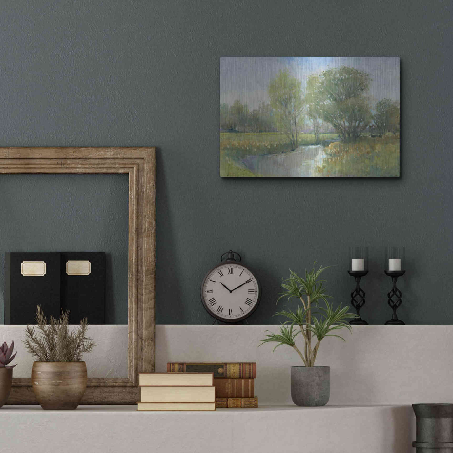 Luxe Metal Art 'Summer Stream II' by Tim O'Toole, Metal Wall Art,16x12