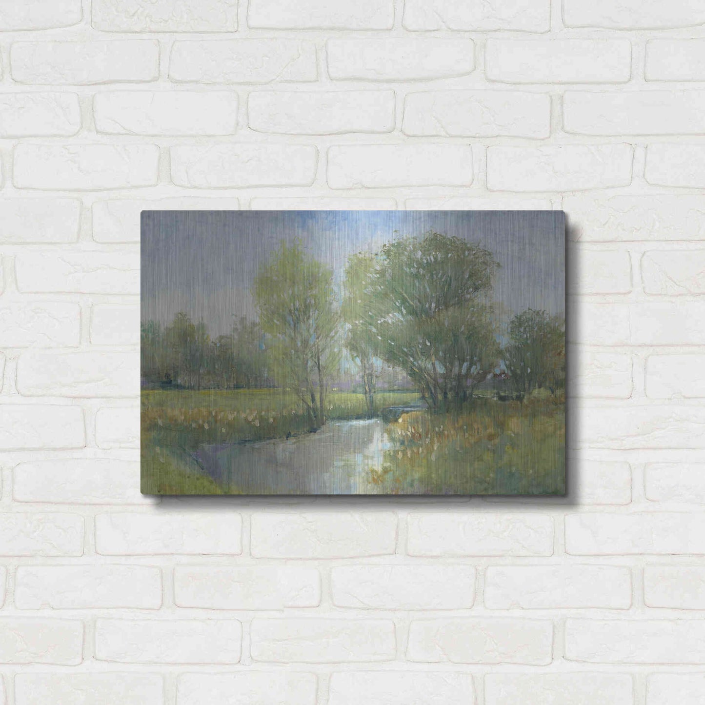 Luxe Metal Art 'Summer Stream II' by Tim O'Toole, Metal Wall Art,24x16