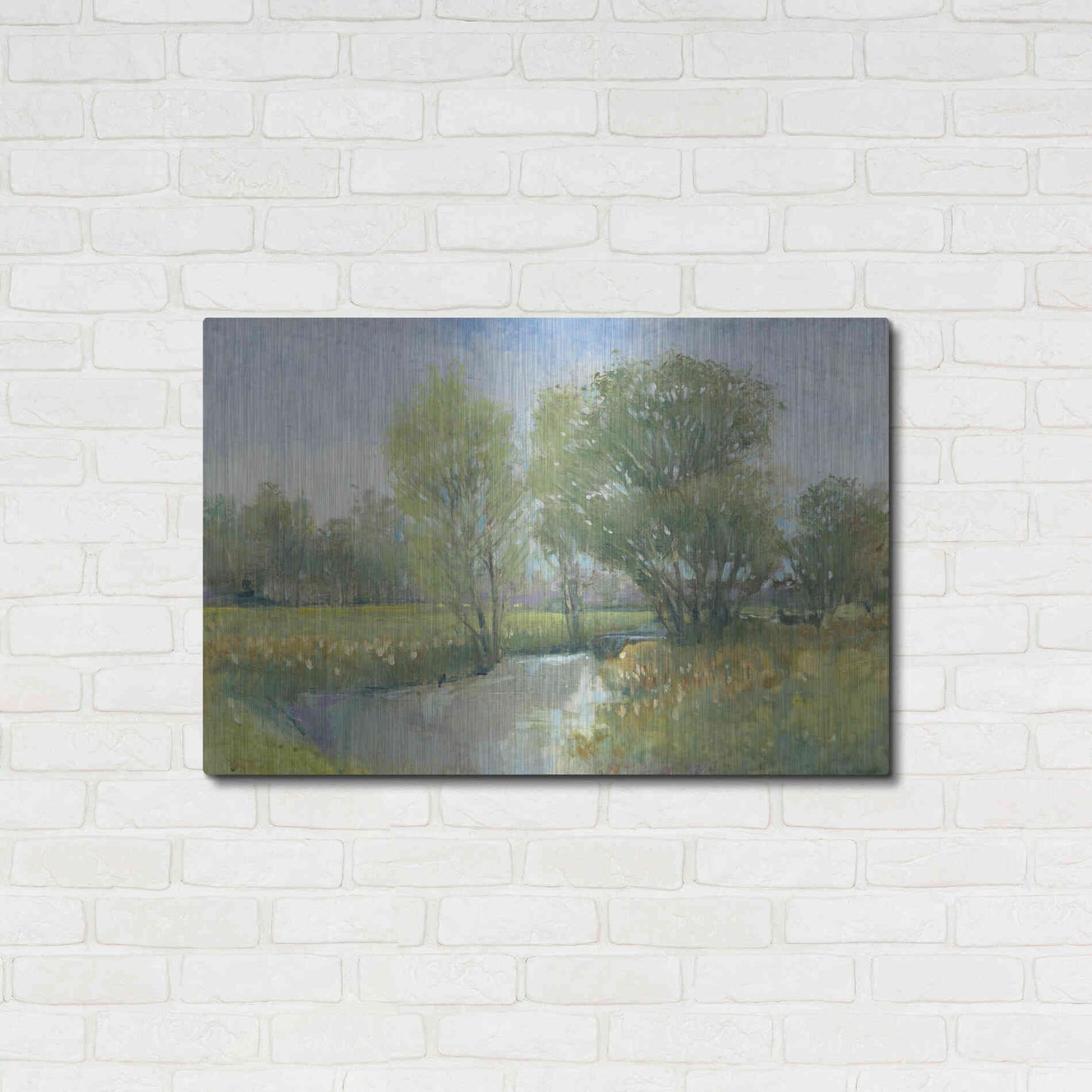 Luxe Metal Art 'Summer Stream II' by Tim O'Toole, Metal Wall Art,36x24