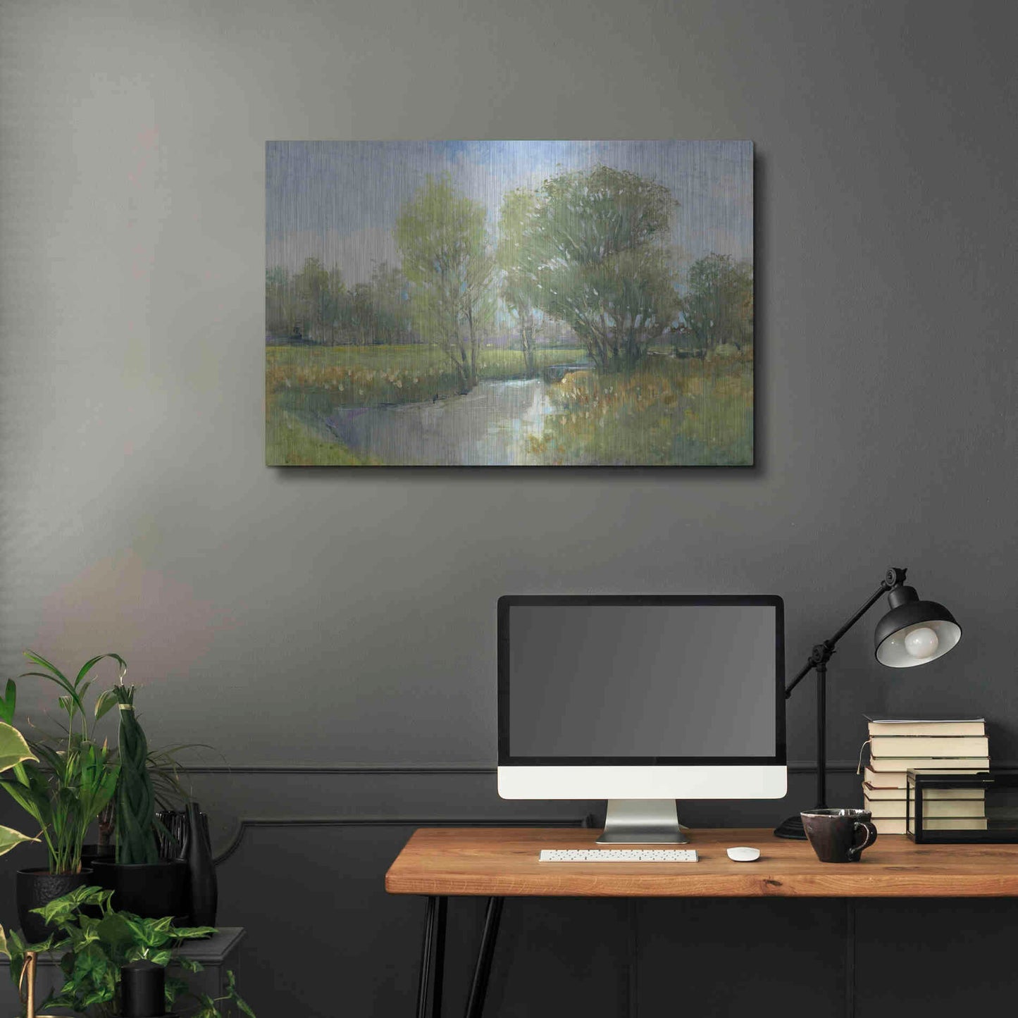 Luxe Metal Art 'Summer Stream II' by Tim O'Toole, Metal Wall Art,36x24