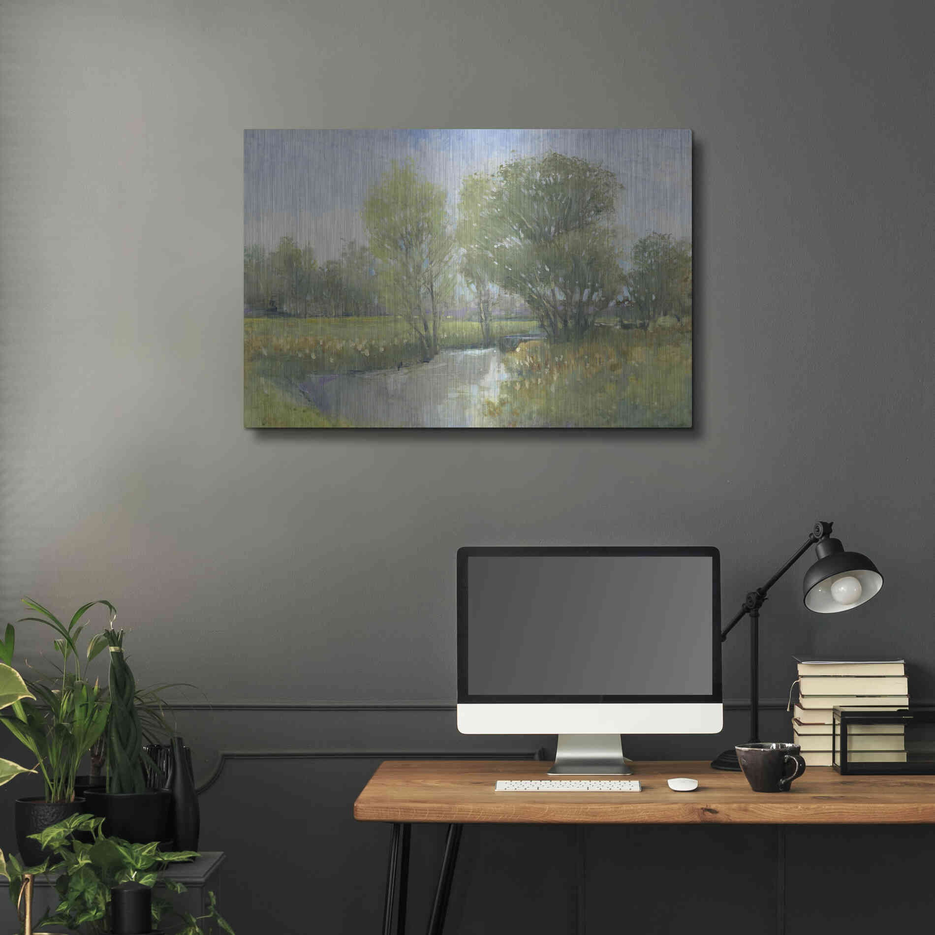 Luxe Metal Art 'Summer Stream II' by Tim O'Toole, Metal Wall Art,36x24