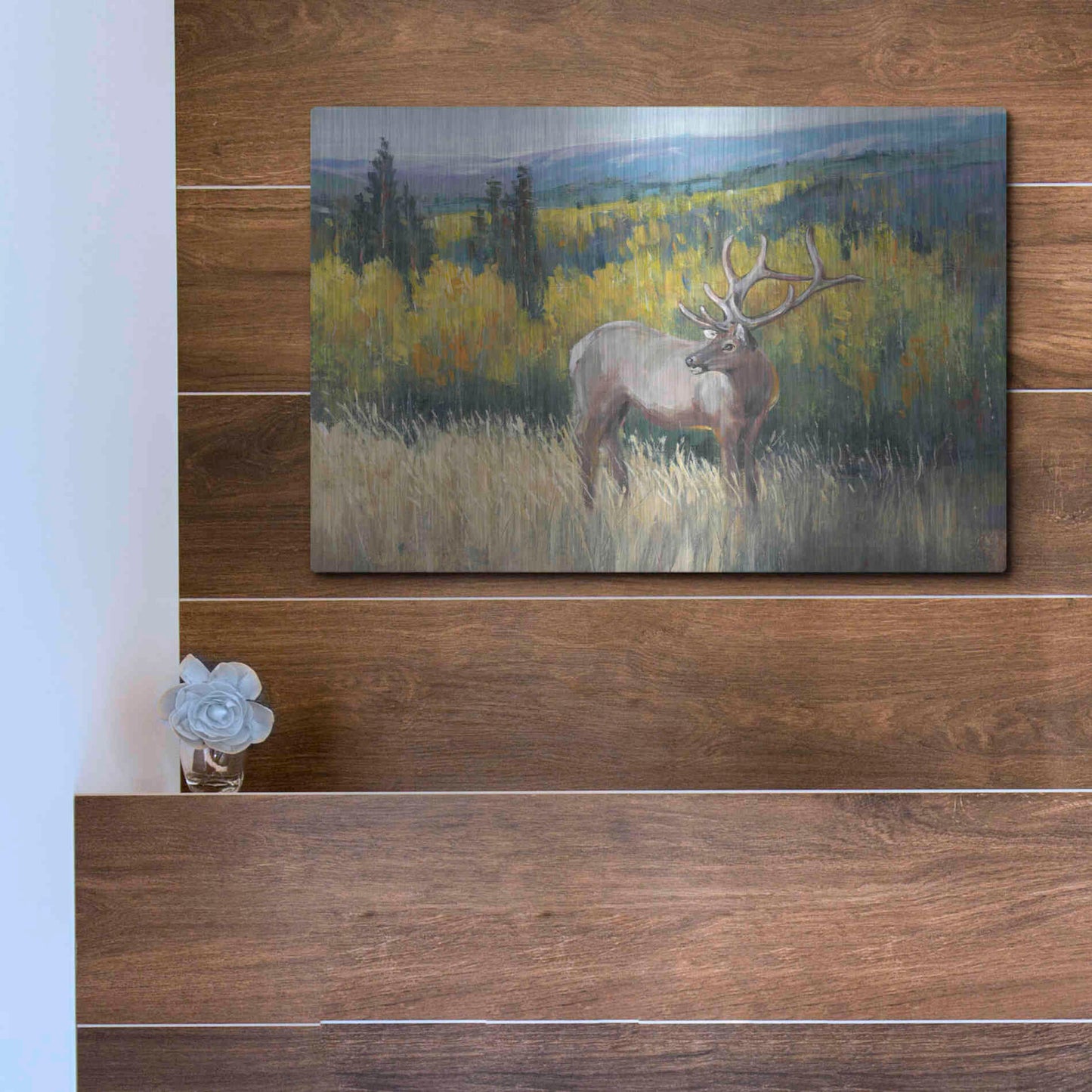 Luxe Metal Art 'View From the Top I' by Tim O'Toole, Metal Wall Art,16x12