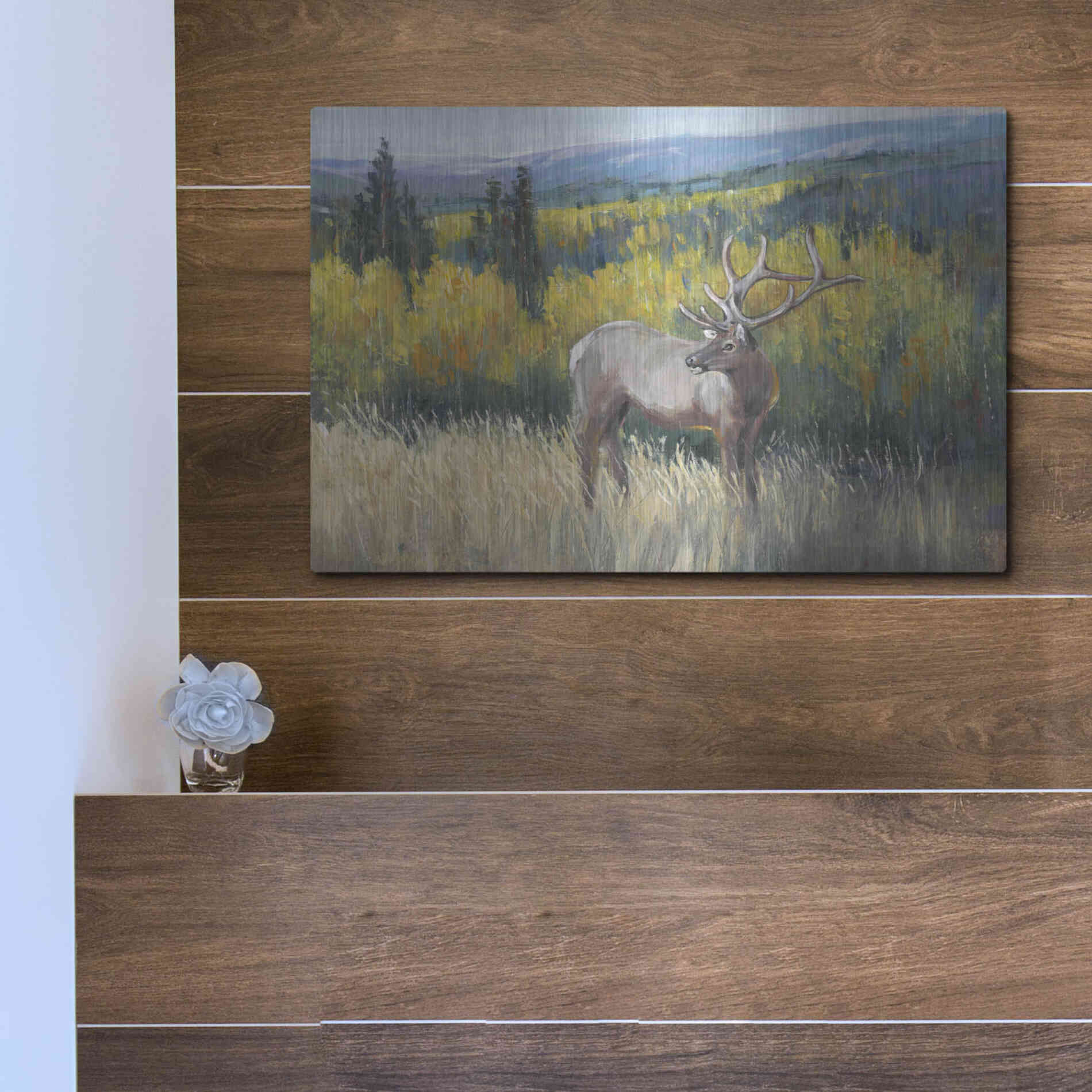 Luxe Metal Art 'View From the Top I' by Tim O'Toole, Metal Wall Art,16x12