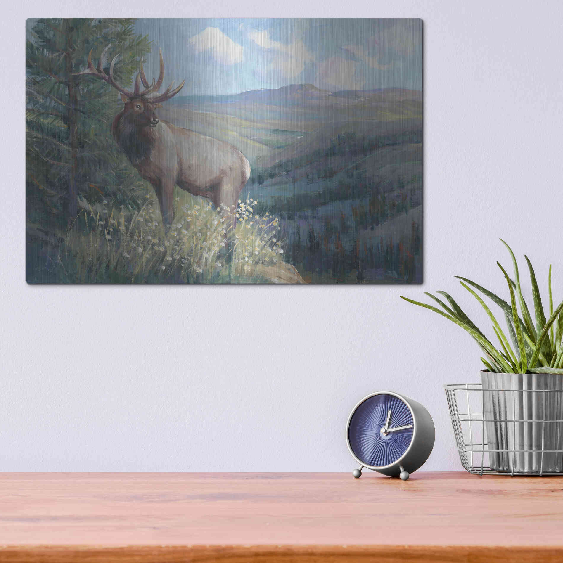 Luxe Metal Art 'View From the Top II' by Tim O'Toole, Metal Wall Art,16x12