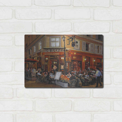 Luxe Metal Art 'Bistro I' by Tim O'Toole, Metal Wall Art,16x12