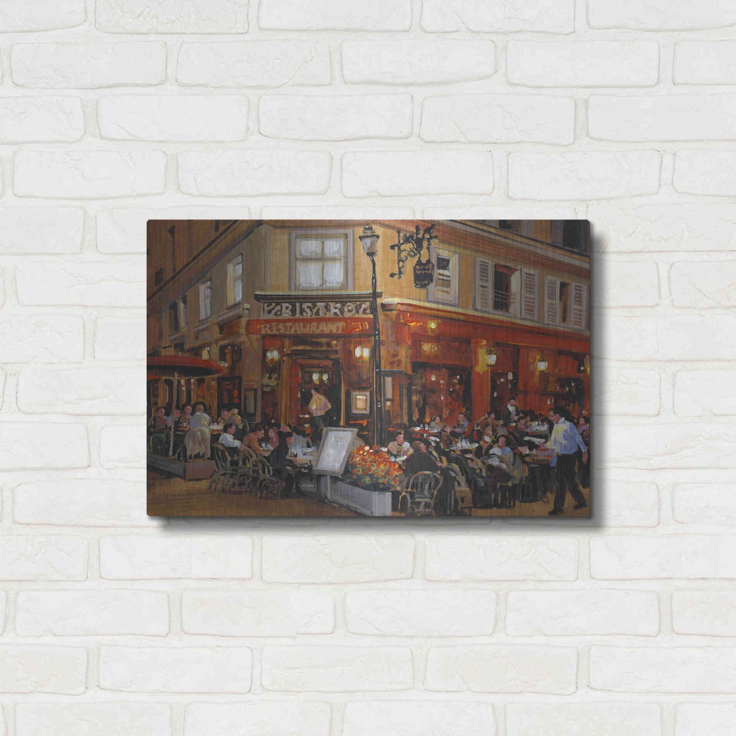 Luxe Metal Art 'Bistro I' by Tim O'Toole, Metal Wall Art,24x16