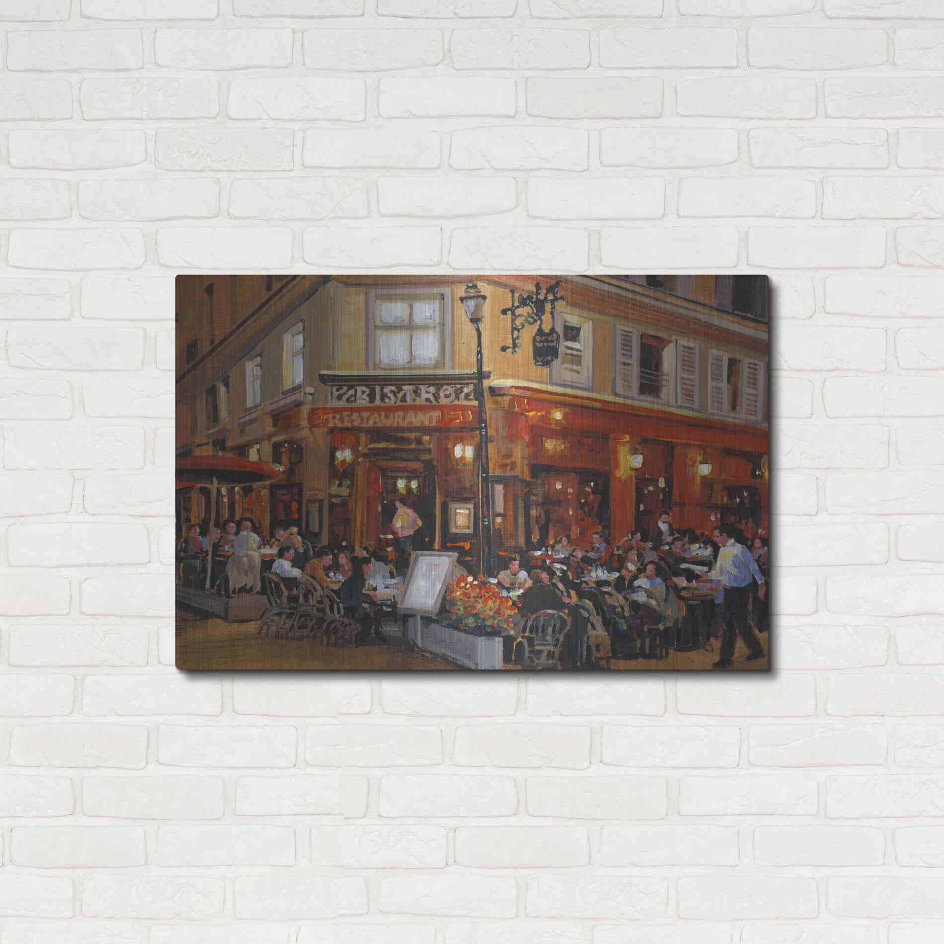 Luxe Metal Art 'Bistro I' by Tim O'Toole, Metal Wall Art,36x24