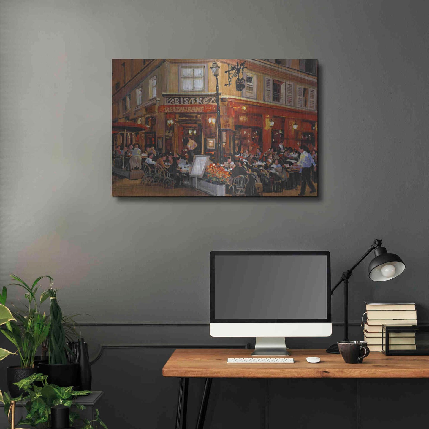 Luxe Metal Art 'Bistro I' by Tim O'Toole, Metal Wall Art,36x24