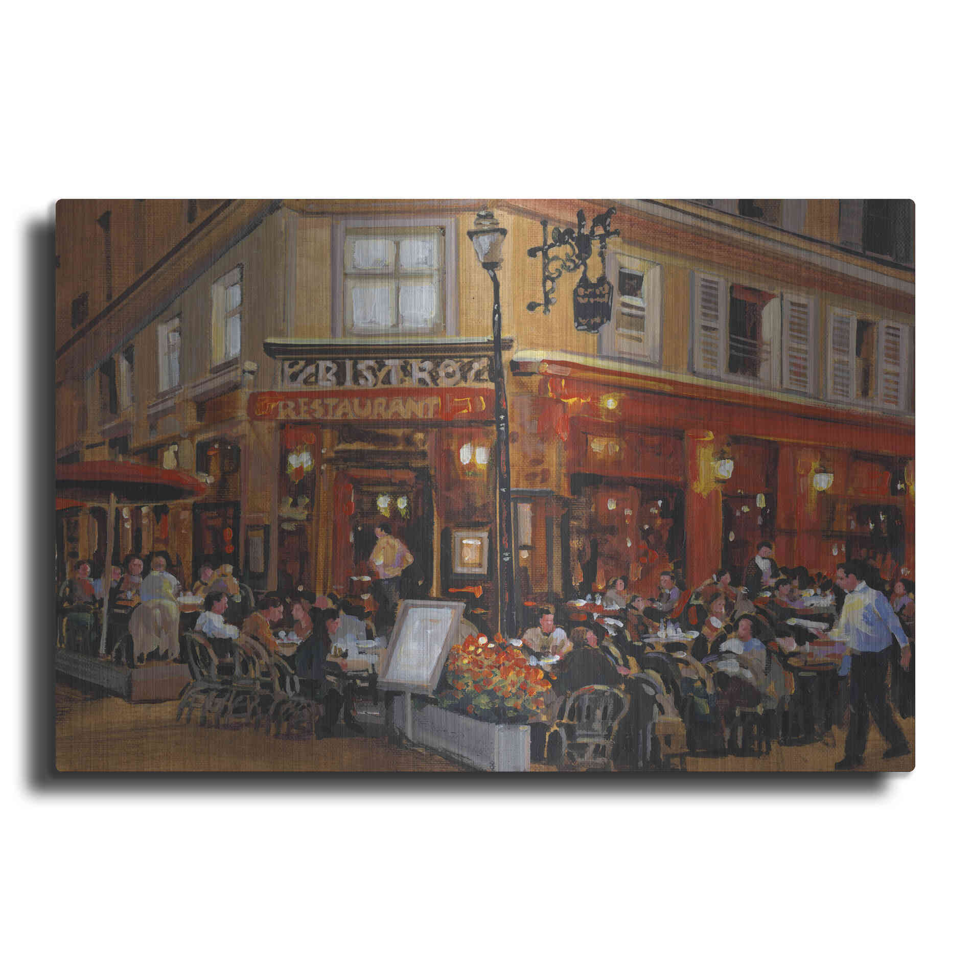 Luxe Metal Art 'Bistro I' by Tim O'Toole, Metal Wall Art