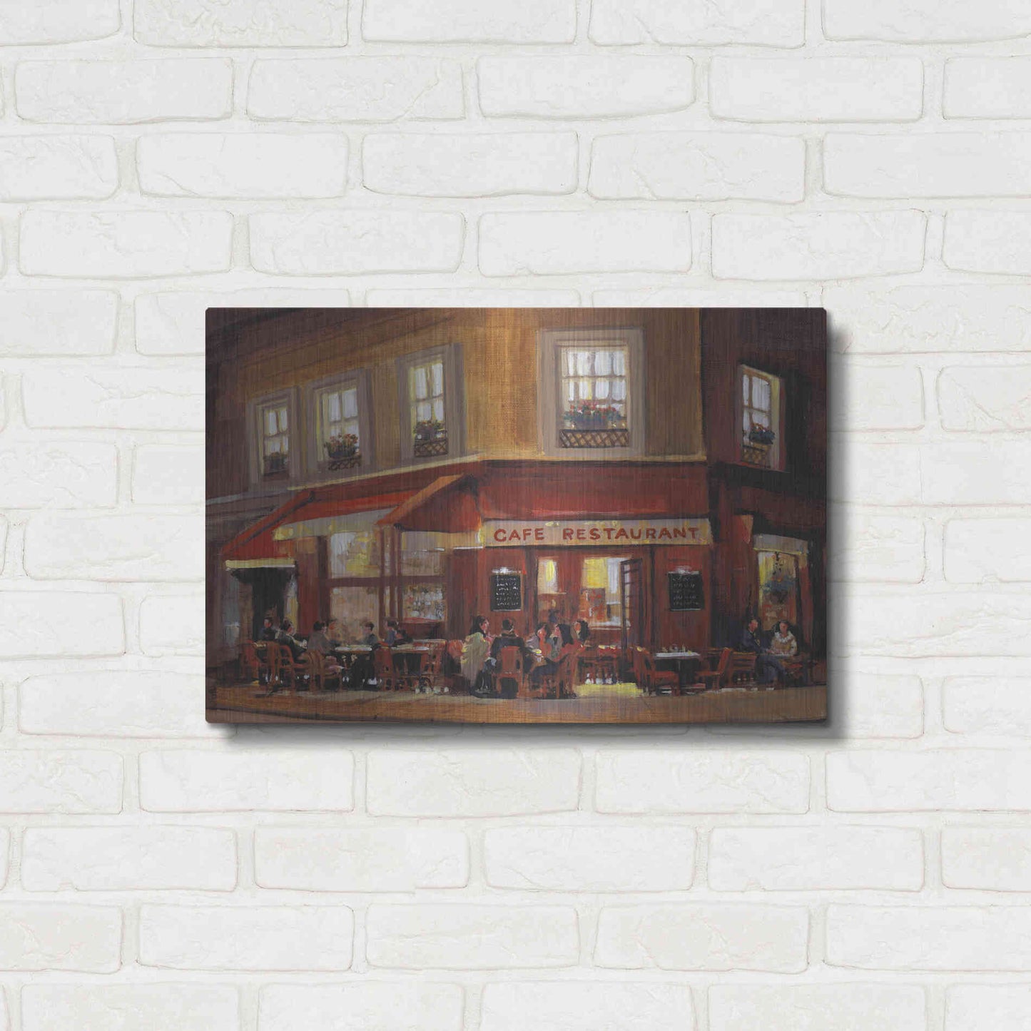 Luxe Metal Art 'Bistro II' by Tim O'Toole, Metal Wall Art,24x16