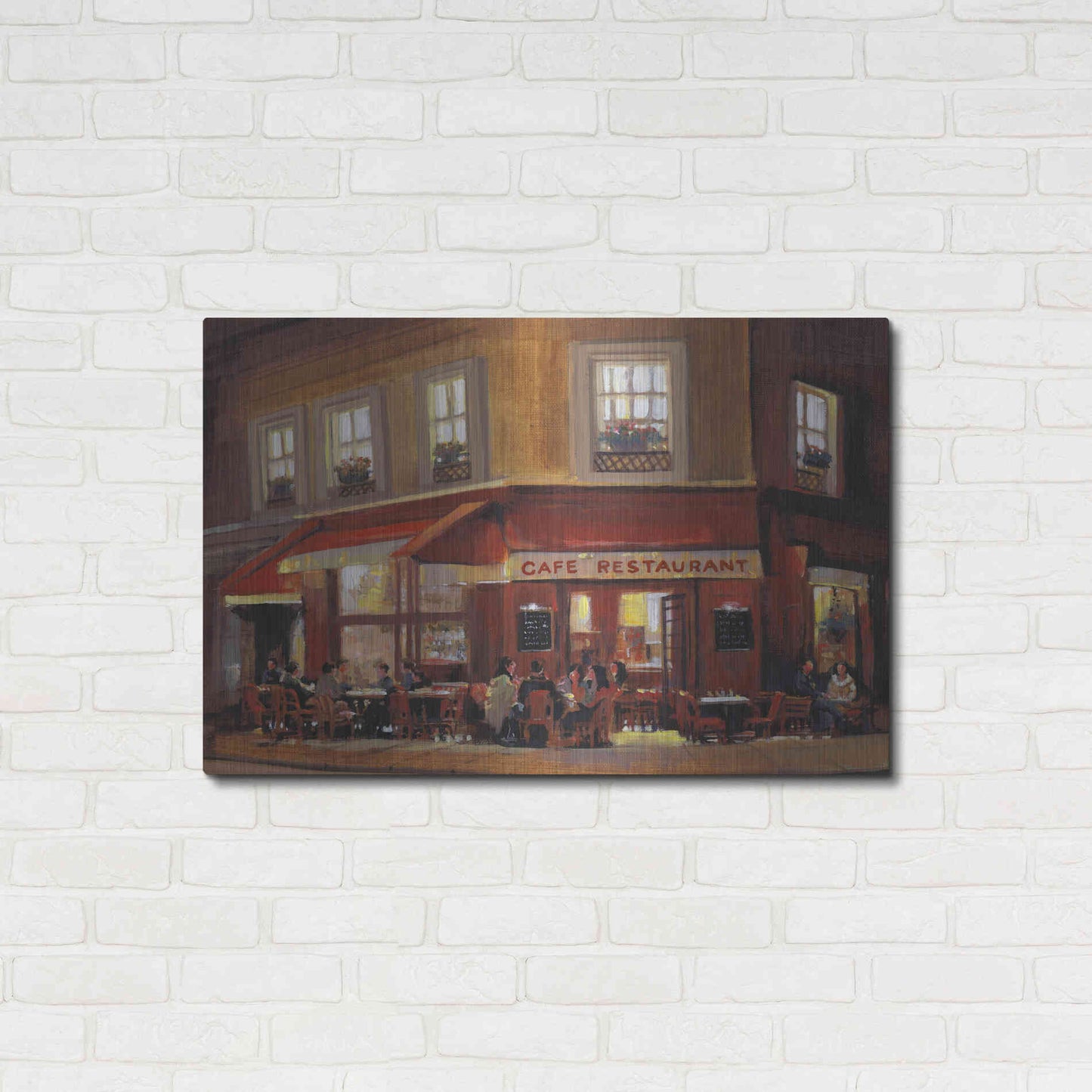 Luxe Metal Art 'Bistro II' by Tim O'Toole, Metal Wall Art,36x24