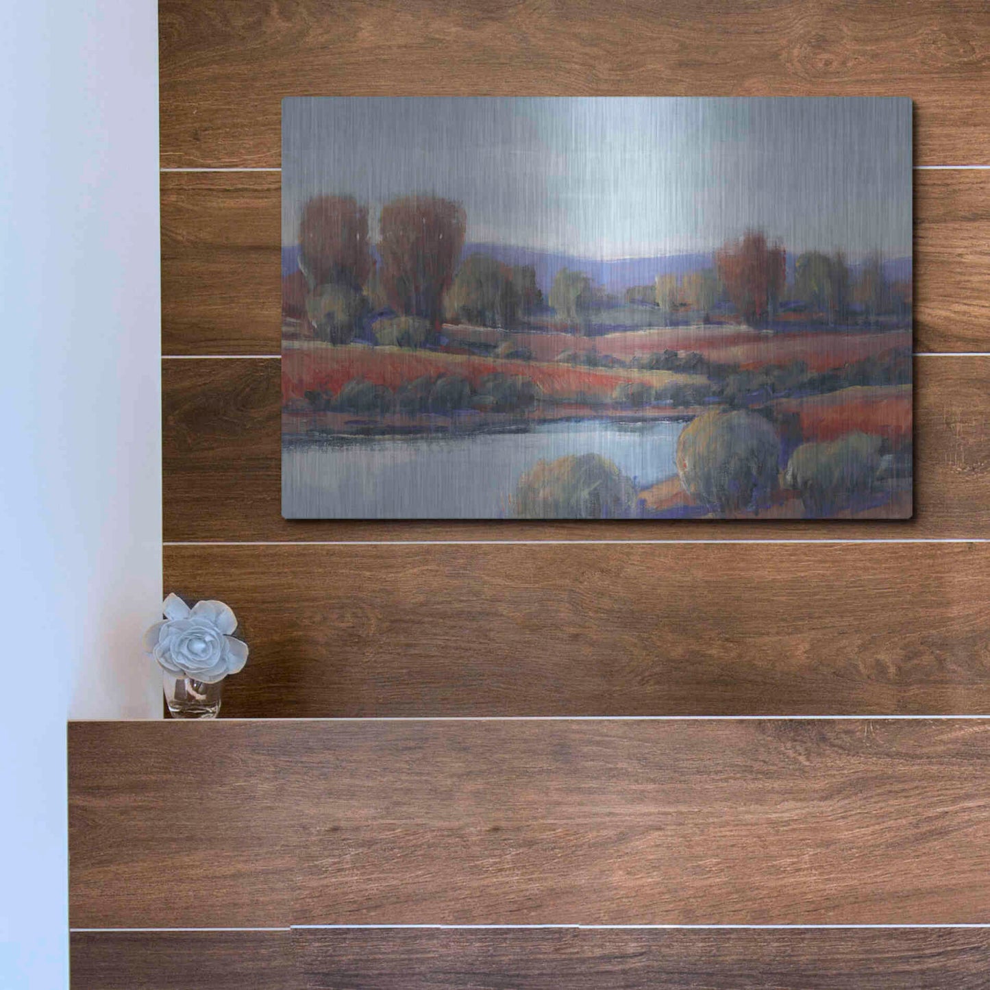 Luxe Metal Art 'Hidden Creek I' by Tim O'Toole, Metal Wall Art,16x12